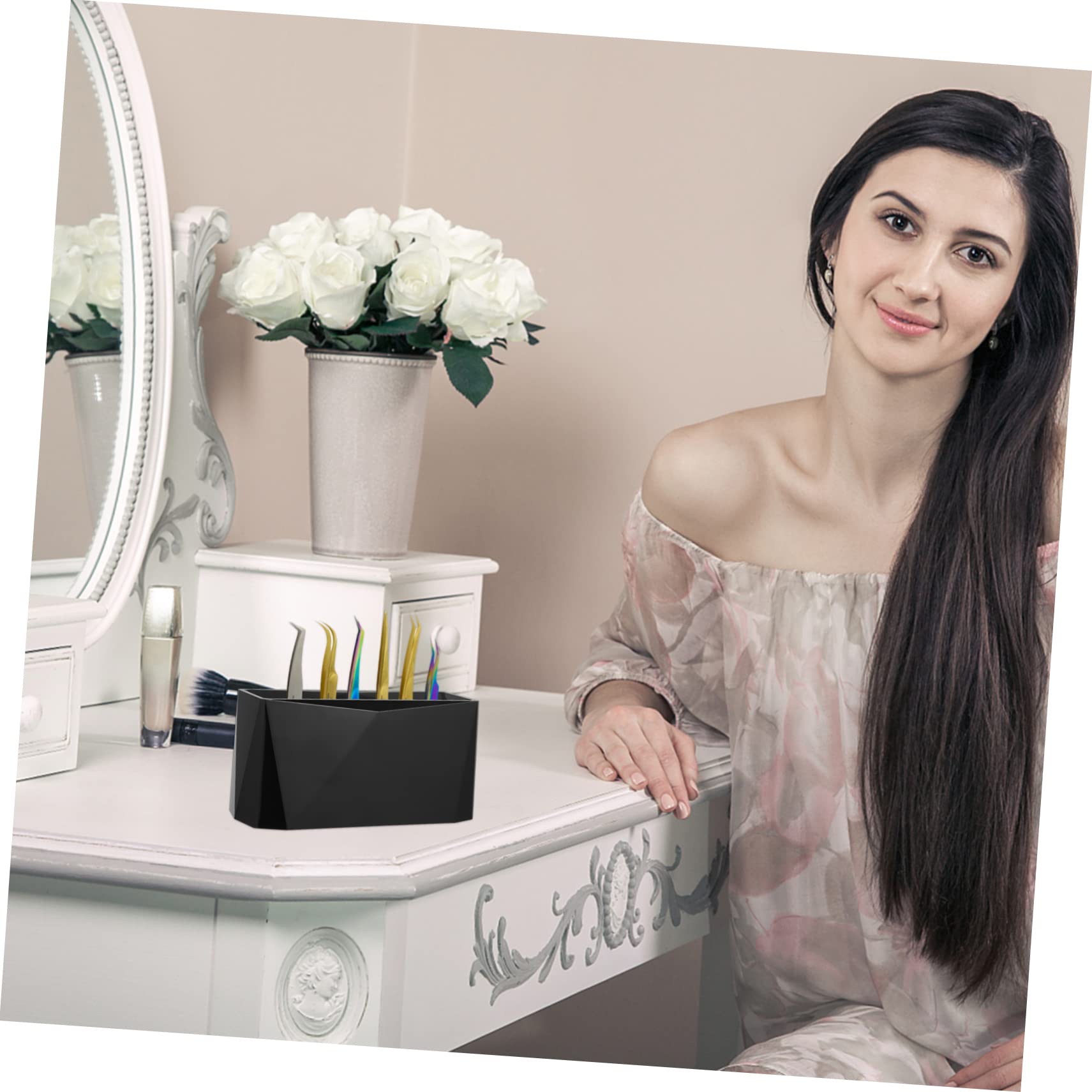 Professional Eyelash Tweezers Stand - 6 Hole Lash Extension Tool Holder for Salon & Home Decor - Perfect for Lash Artists, DIY Beauty & Makeup Organization