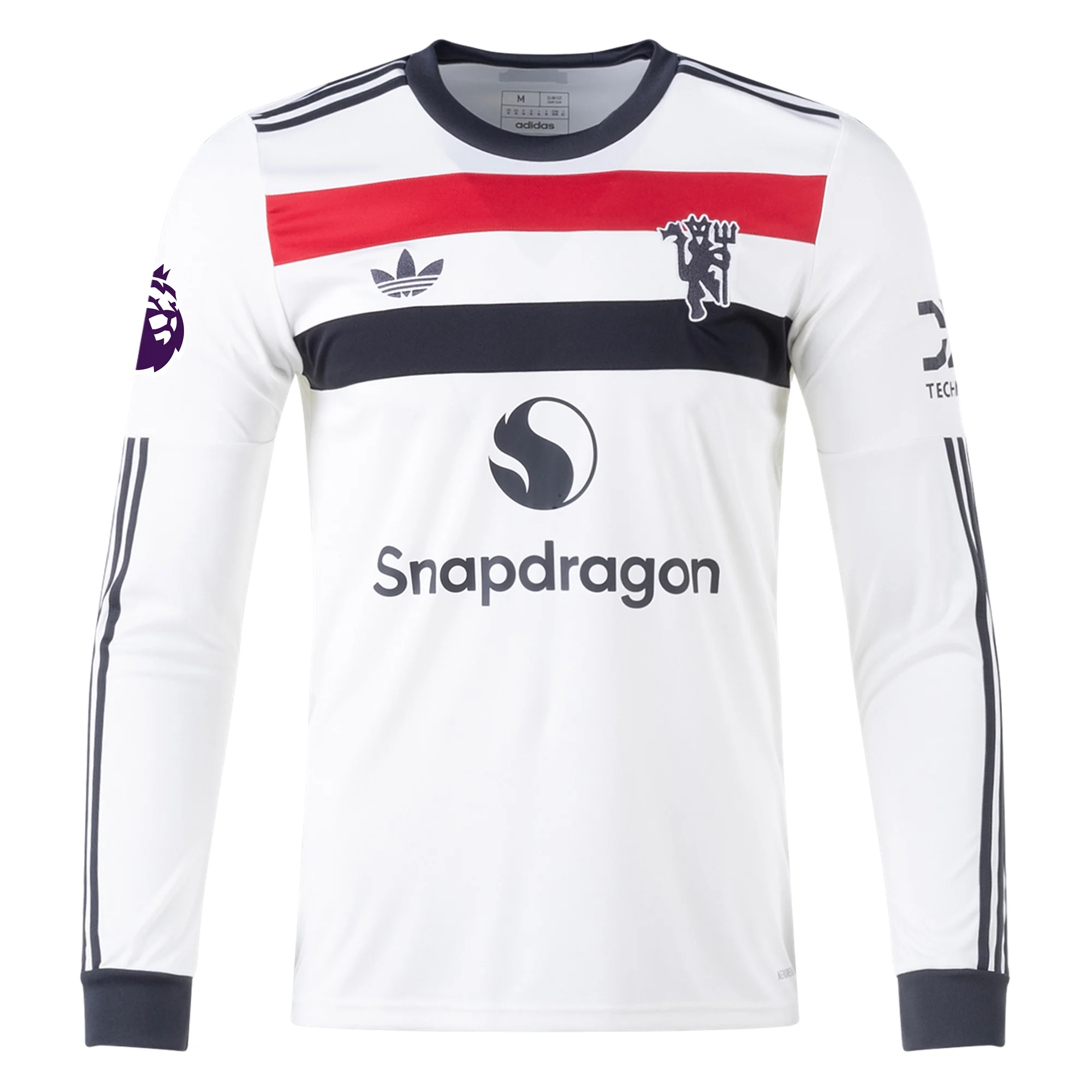 Adidas Manchester United Third Long Sleeve Jersey with EPL Patch 2024-2025 Season - Off White | Authentic Football Shirt for Fans & Players | Perfect for Matchdays, Training & Collecting
