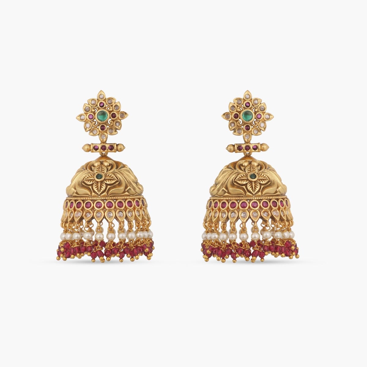 Antique Jhumki Earrings for Women - Traditional Indian Handmade Jewelry - Perfect for Weddings, Parties & Festive Occasions