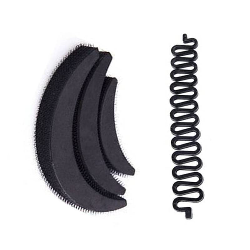 CHRONEX 2-Pack Hair Banana Puff Maker & Braid Tool Set - Black Hair Styling Accessories for Curly, Wavy & Natural Hairstyles | Perfect for Salon, Home Use & DIY Hairstyling