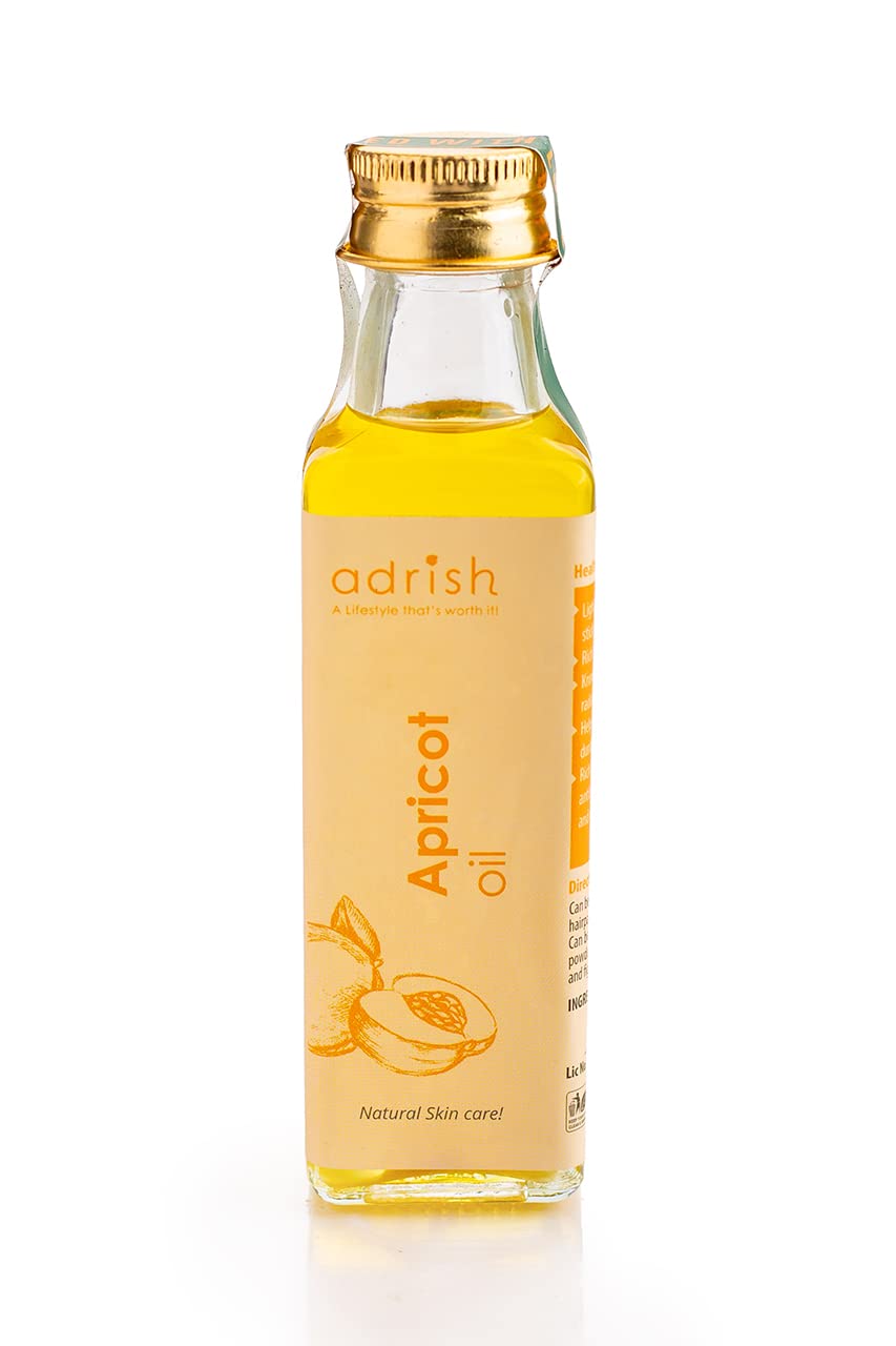 Organic Apricot Oil 100ml - Cold Pressed, Unrefined, 100% Pure for Hair & Skin Care - Vegan, Chemical-Free Face & Body Moisturizer - Perfect for DIY Beauty Recipes & Massage Therapy