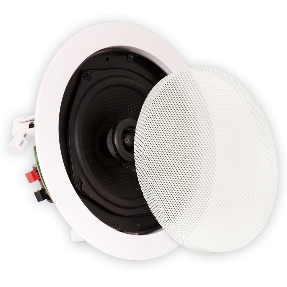 Premium Theater Solutions TS50C In-Ceiling Speakers - 2 Pair Pack for Immersive Surround Sound & Home Theater Systems | Perfect for Living Rooms, Bedrooms, and Basement Entertainment Spaces
