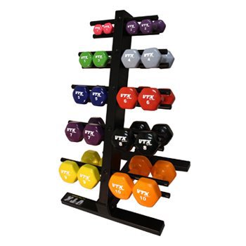 Troy VTX T HDR Aerobic Dumbbell Rack - Heavy Duty Gym Storage for Free Weights - Perfect for Home Gym, CrossFit & Fitness Studios