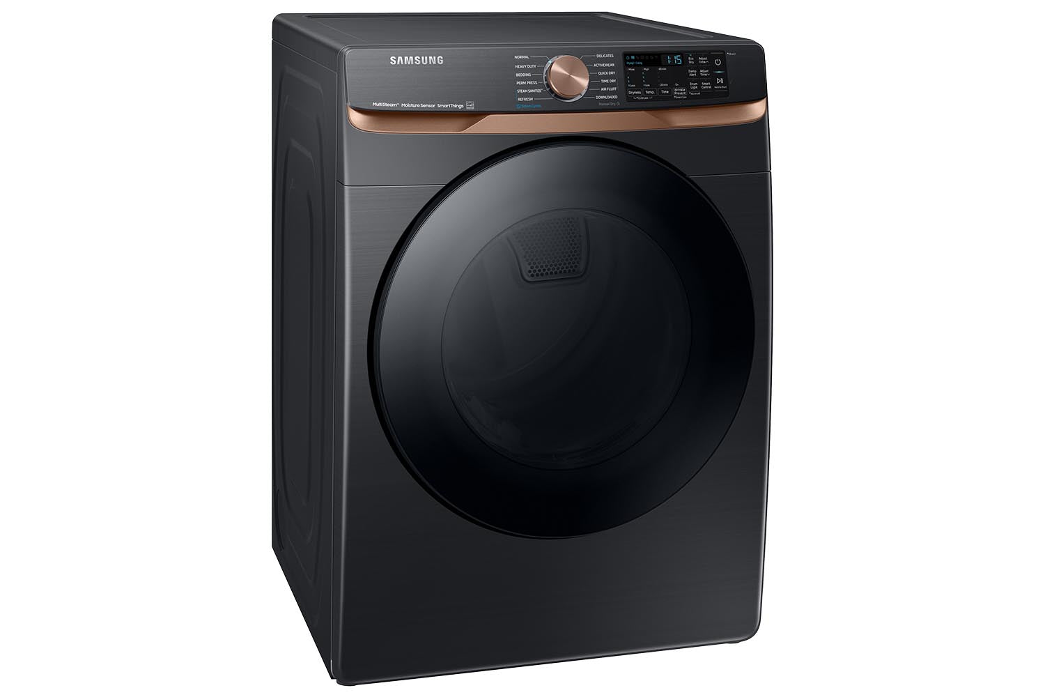 Samsung 7.5 cu.ft. Smart Black Stainless Steel Front Load Electric Dryer with Steam Sanitize - DVE50BG8300VAC | Perfect for Large Families & Laundry Rooms | Energy Efficient & Wrinkle-Free Clothes