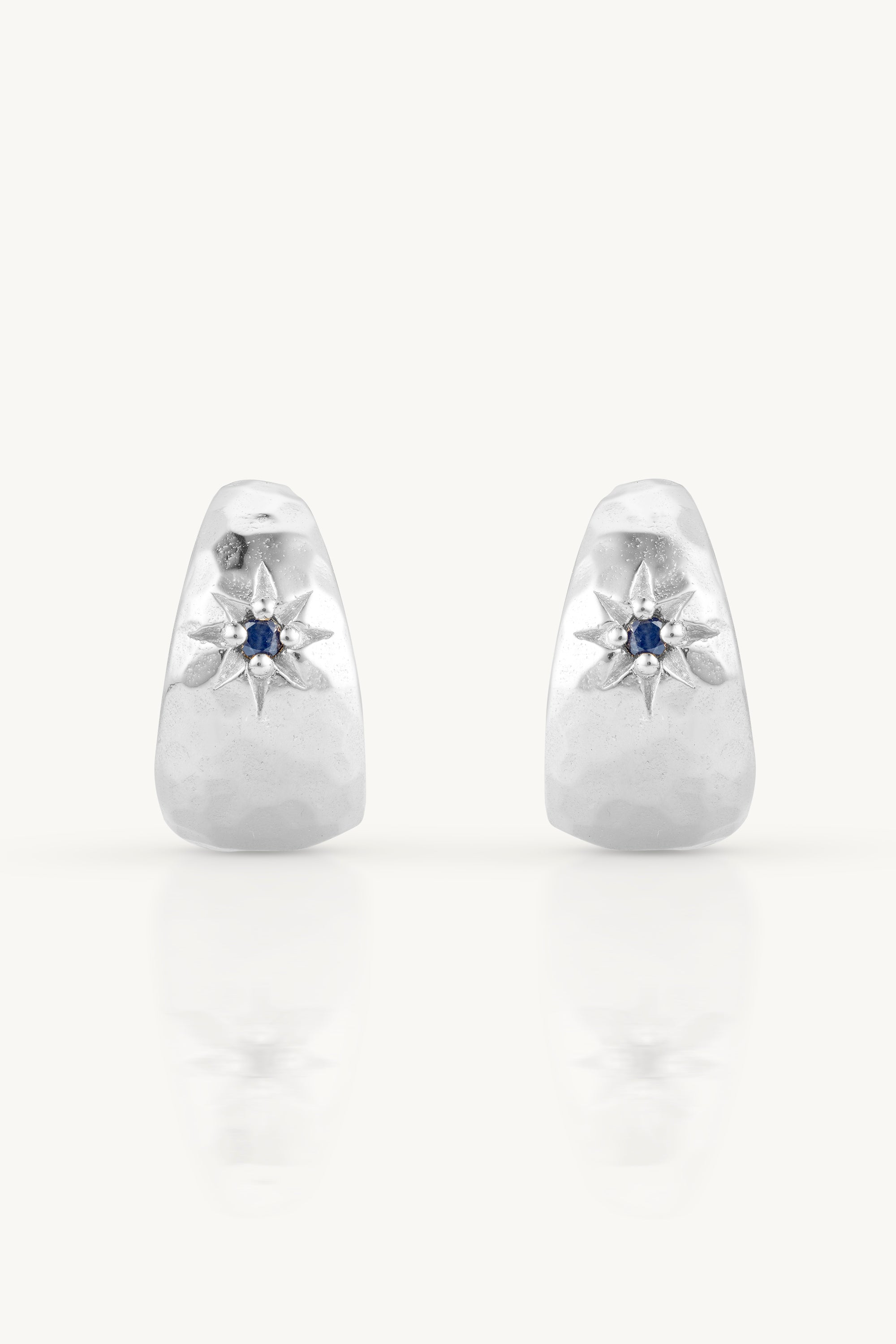 Mia Baby Sapphire Silver Hoop Earrings for Girls - Elegant & Hypoallergenic Jewelry Gift for Birthdays, Parties & Special Occasions
