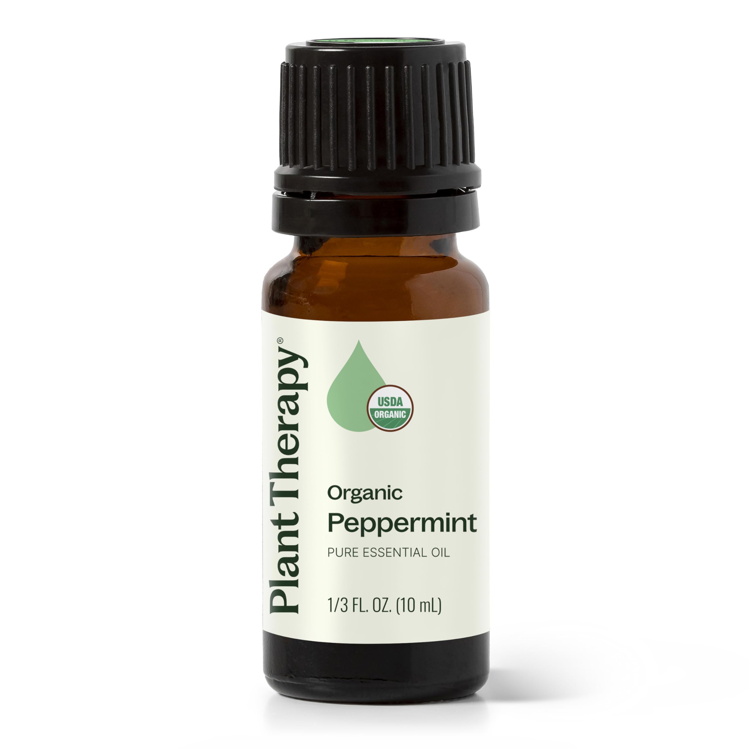 Organic Peppermint Essential Oil 100% Pure - USDA Certified, Undiluted Natural Aromatherapy Oil for Diffusers, Skin & Hair Care - Therapeutic Grade 10mL (1/3 oz) - Perfect for Relaxation, Stress Relief & Home Spa Treatments