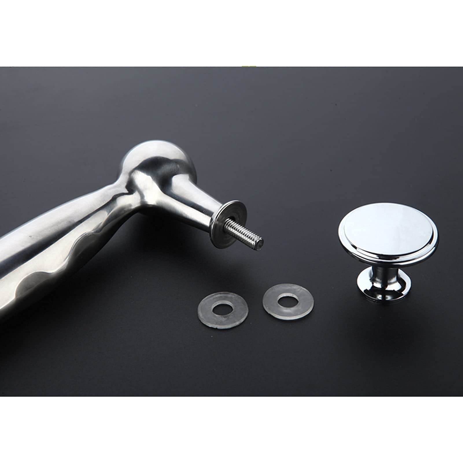 Stainless Steel Shower Door Handle - Heavy Duty Push Pull for Bathroom Glass Doors (145mm) - Replace Old Handles