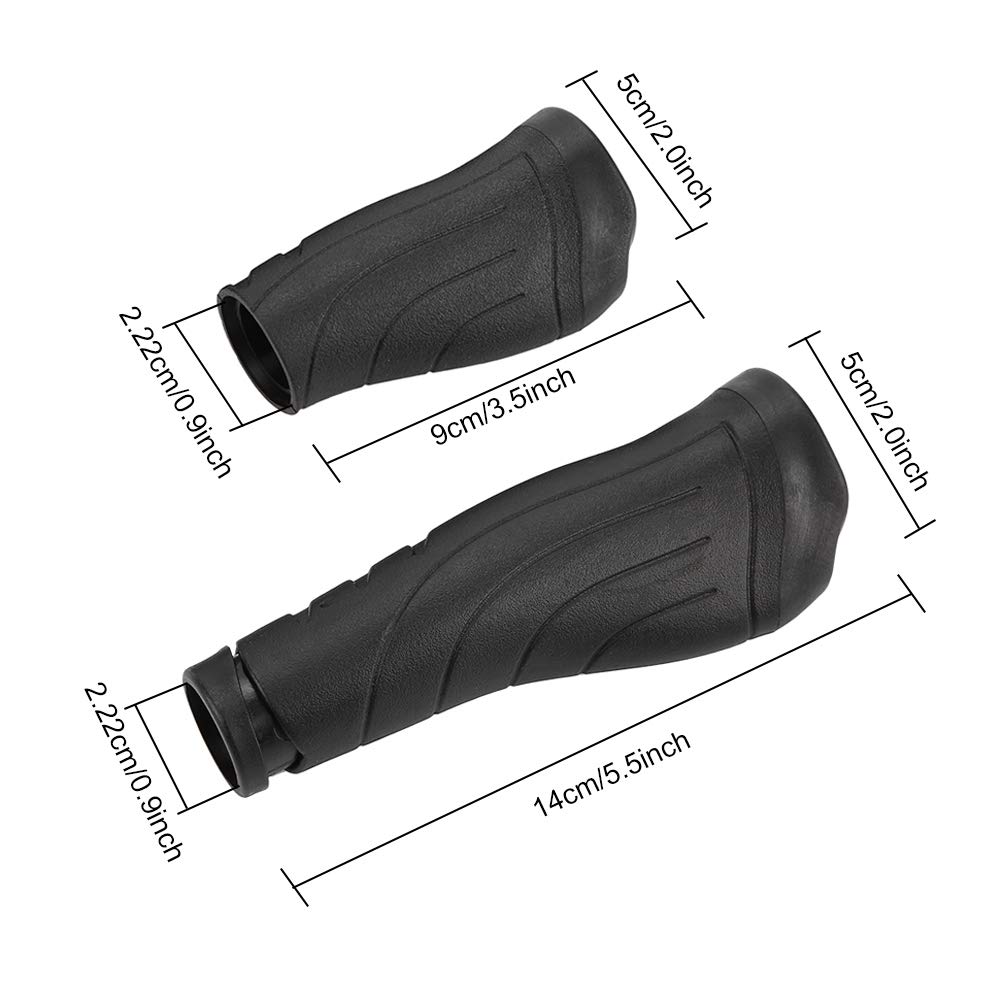**ANKROYU Mountain Bike Grips - Ergonomic, Anti-Slip Short & Long Bicycle Handles for MTB, Folding Bikes - Perfect for Trail Riding, Commuting & Off-Road Adventures**