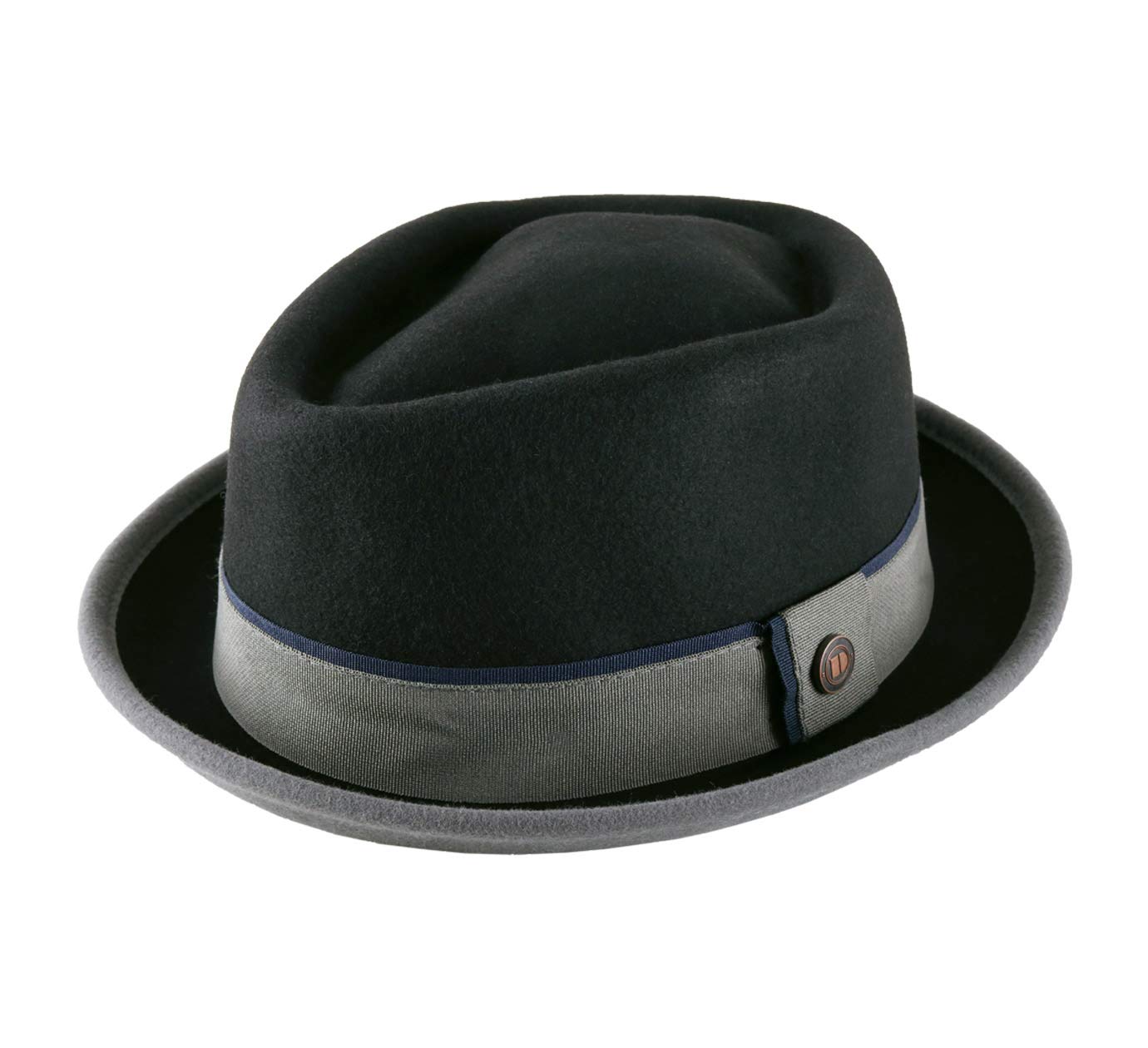 DASMARCA Men's Edward Wool Felt Pork Pie Hat - Classic Vintage Style Fedora for Casual Outfits & Outdoor Events