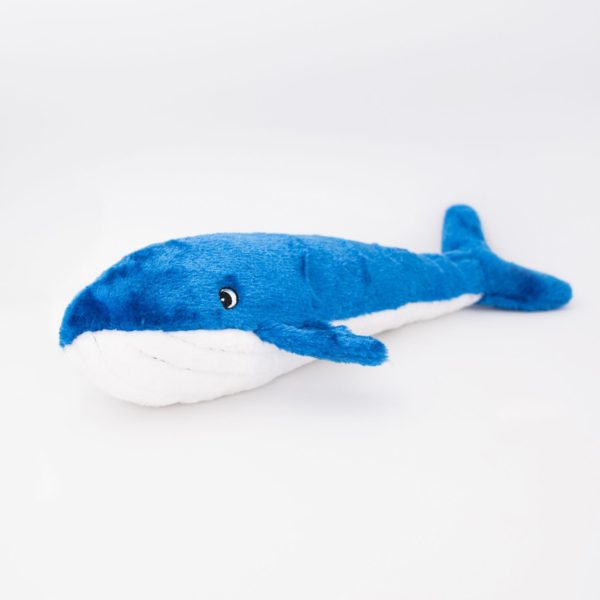 Jigglerz Blue Whale Plush Toy with Sound - Soft & Cuddly Shaking Noise Stuffed Animal for Kids, Perfect for Playtime, Nursery Decor & Sensory Development Gifts