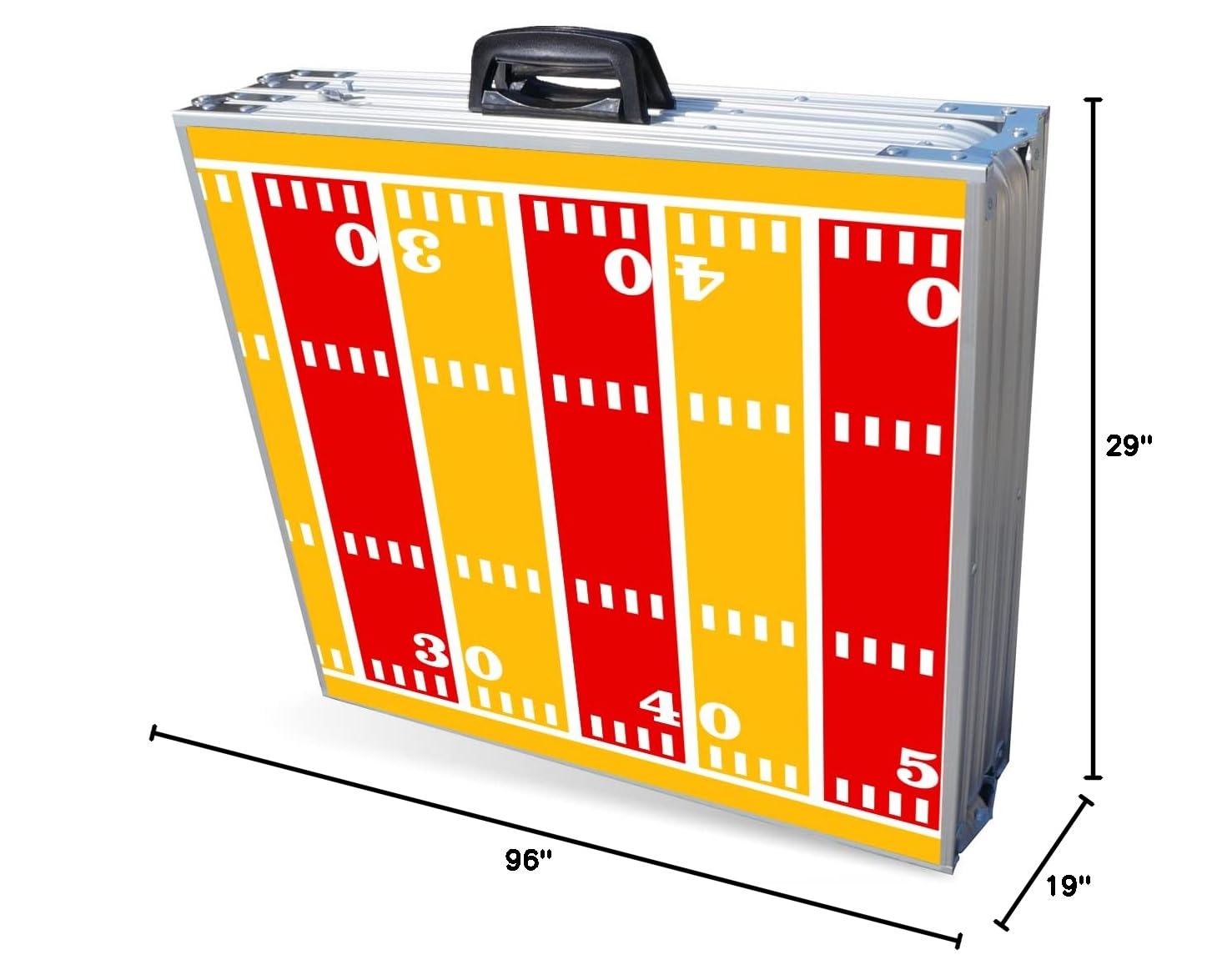 8-Foot Folding Portable Beer Pong Table with Optional Cup Holders & LED Lights - Kansas City Chiefs Football Field Design - Perfect for Tailgating, Parties & Outdoor Games (Choose Your Model)