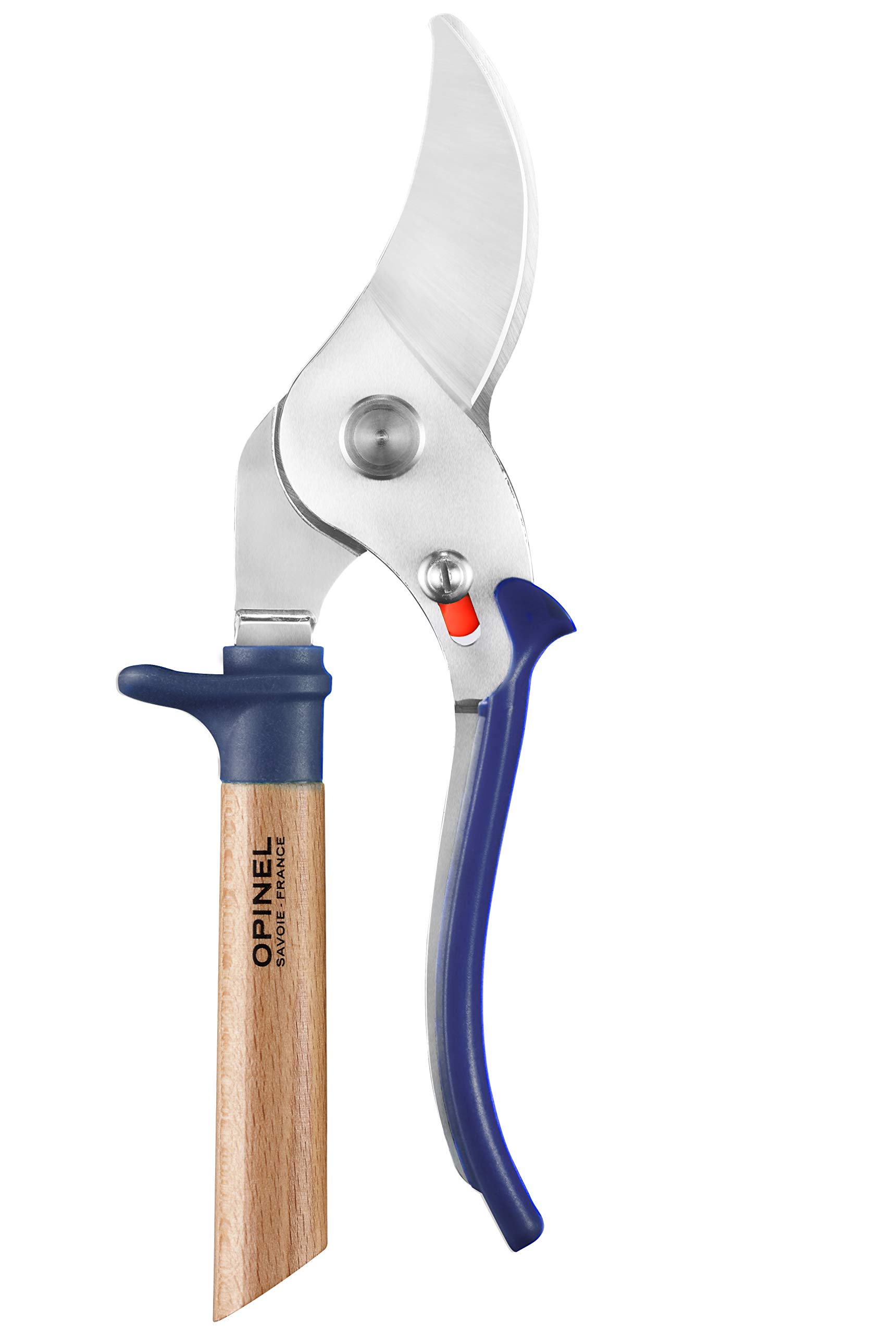 Opinel Premium Stainless Steel Hand Pruning Shears - Non-Slip Beech Wood Handle Garden Scissors for Trimming, Hedge Cutting & Lawn Care (Blue) | Ideal for Gardening, Landscaping & Outdoor Plant Maintenance