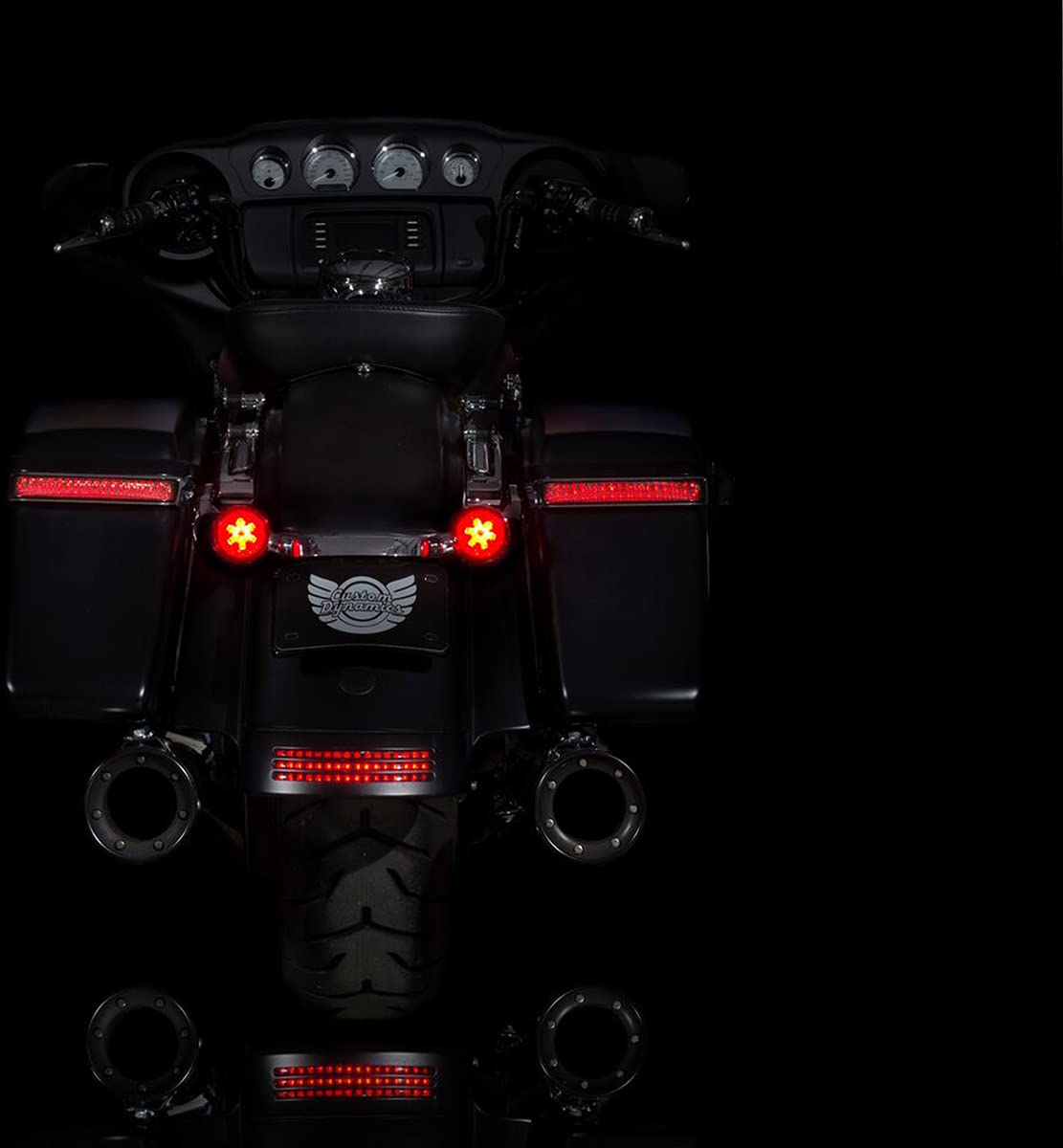 Custom Dynamics ProBEAM Red/Red Ringz LED Bulb with Red Lens - PB-RR-1157 - High Visibility Motorcycle & Automotive Lighting for Night Riding & Safety