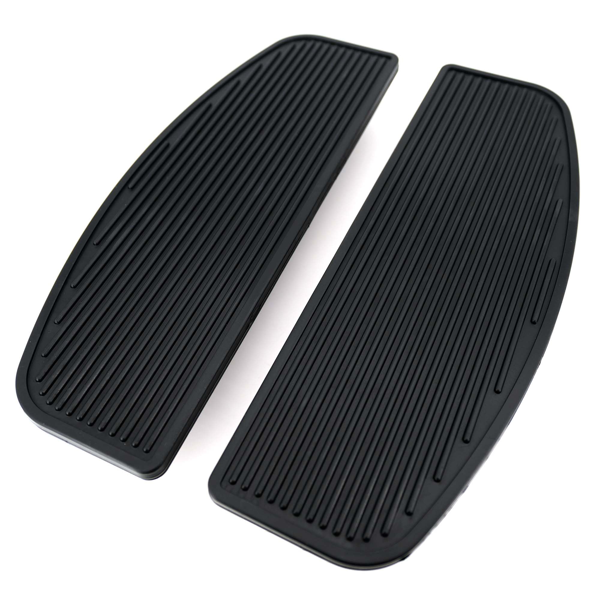 Harley Touring Motorcycle Floorboards - 1 Pair Black Rubber Foot Rest Inserts for Electra Glide, Road Glide, Road King & Softail Models | Enhanced Comfort & Grip for Long Rides & Cruising