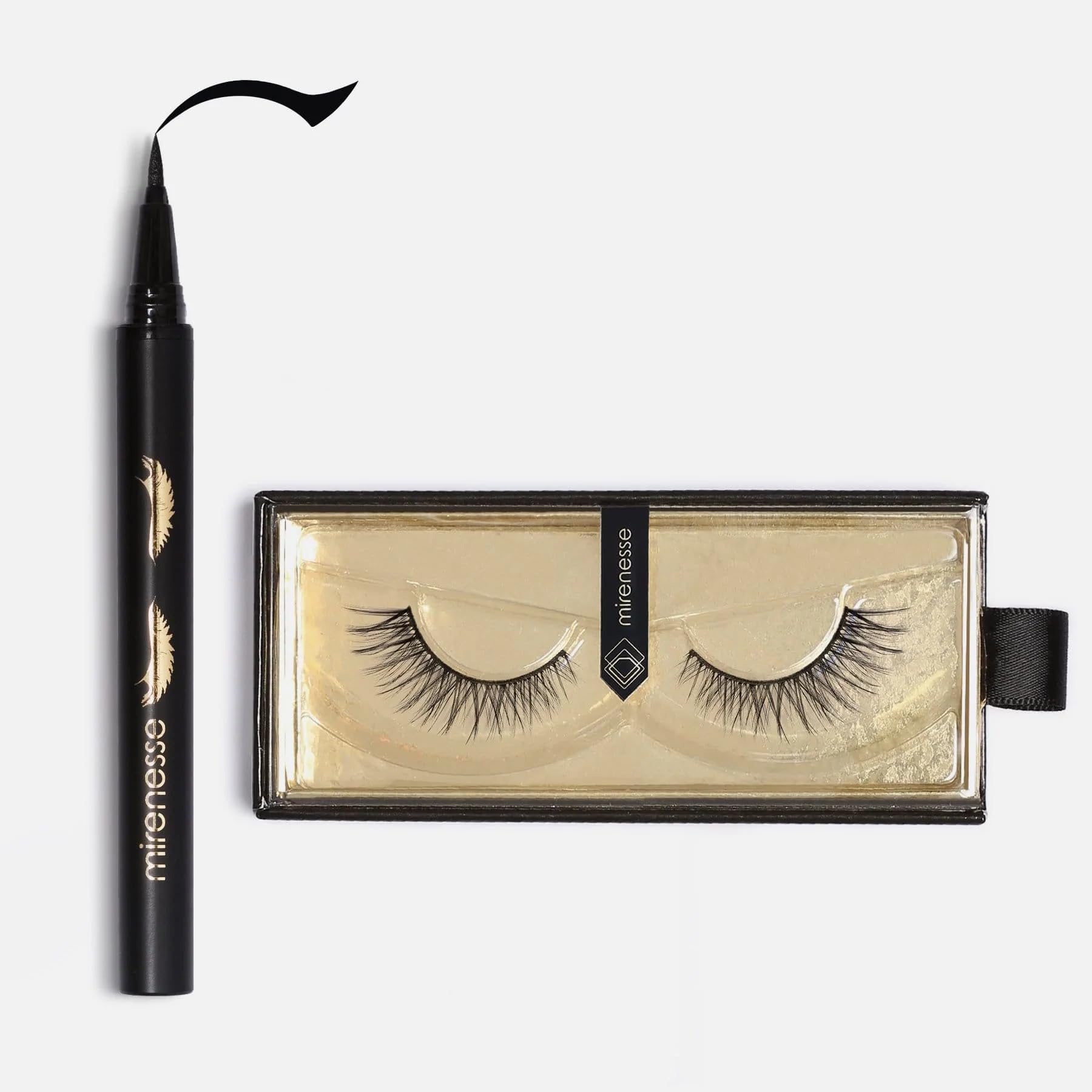 Charlotte 5D Faux Mink Eyelashes with Adhesive Liner & Reusable Lash Bond Kit - Natural Looking False Lashes for Daily Wear, Parties & Special Occasions