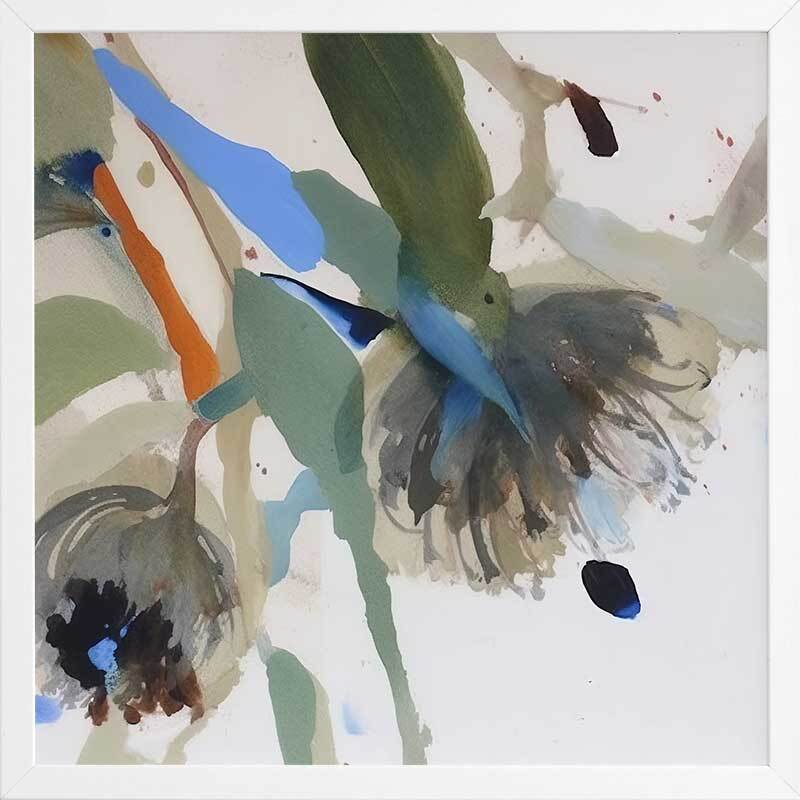 Blue Nectar II Framed Art Print - Premium Canvas Wall Decor for Living Room, Bedroom & Office - Modern Home & Office Decoration