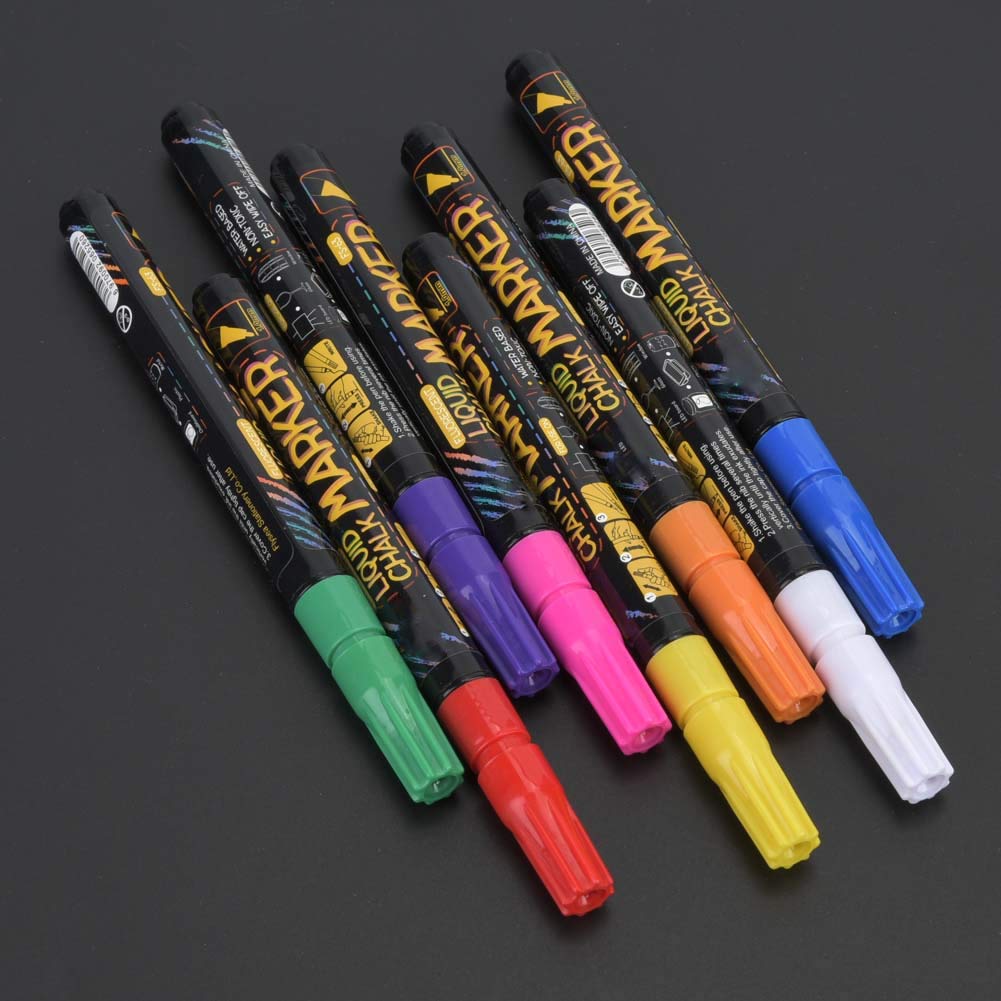 Vibrant 8-Color Art Markers for Kids - High-Brightness Drawing & Painting Highlighters, Easy-Wipe Design for Whiteboards, Blackboards & Graffiti - Perfect for Classroom, Home & Creative Play