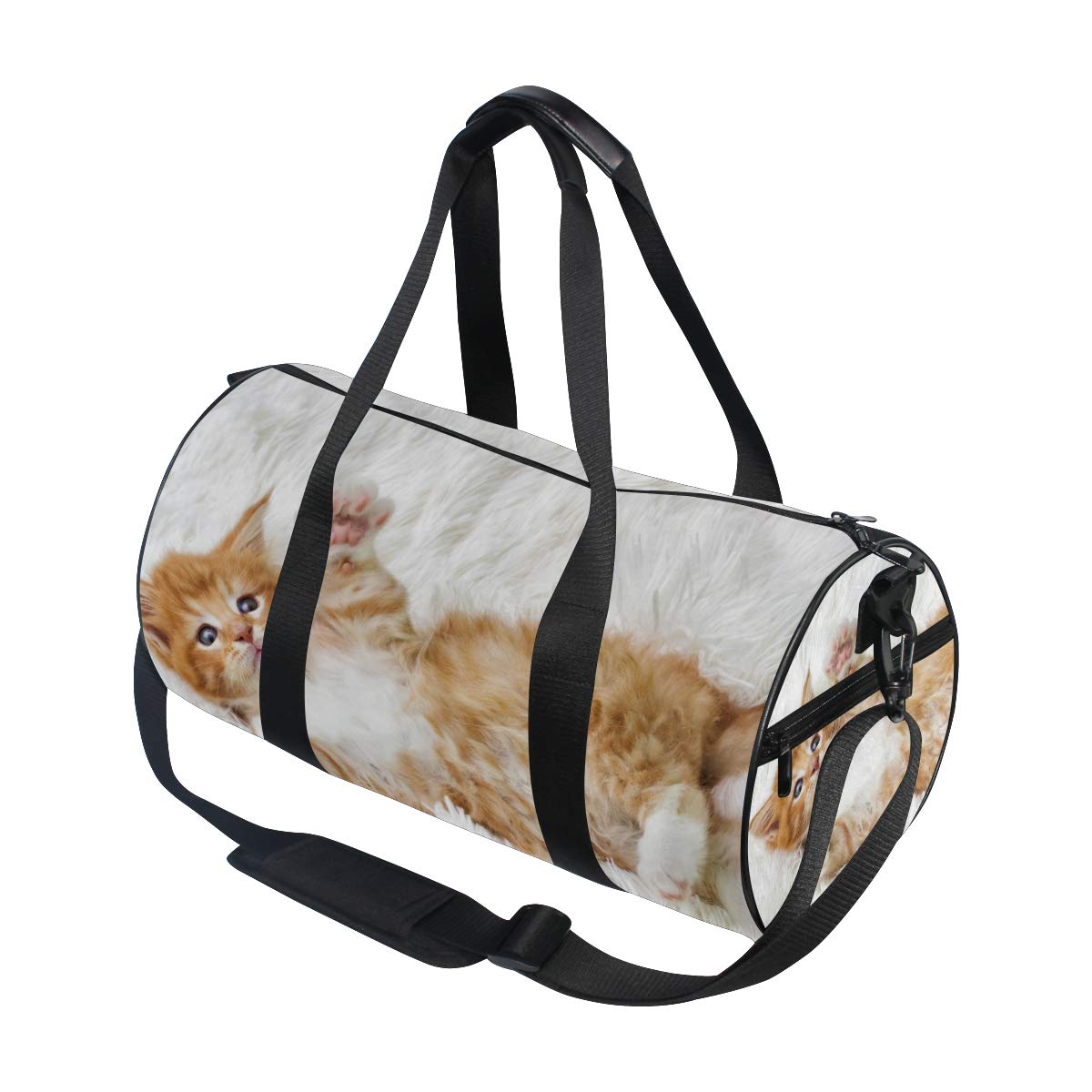 Gym Sports Duffel Bag for Men & Women - Large Maine Coon Cat Print Travel Bag for Workout, Yoga, Beach & Weekend Getaways