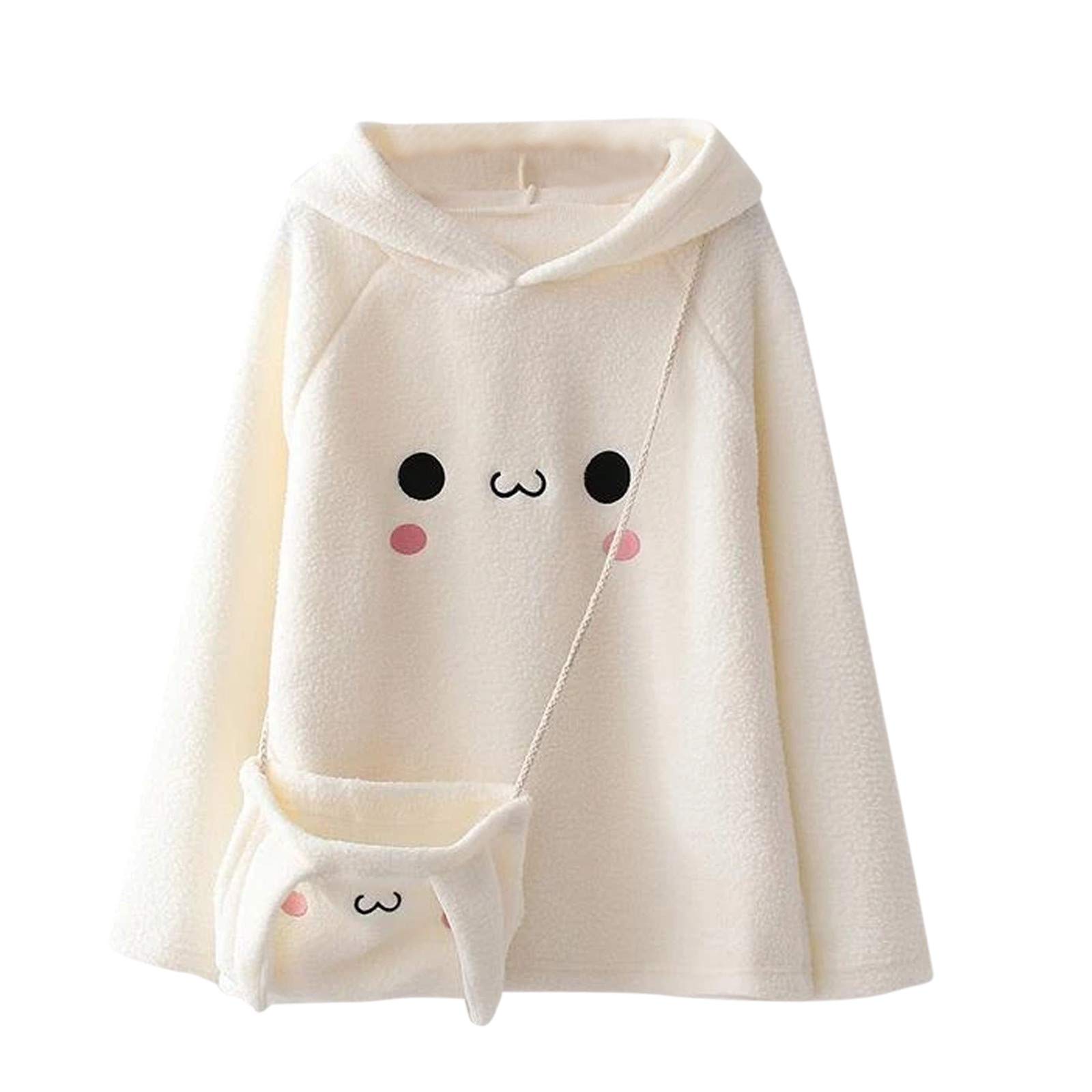 Women's Stylish Crossbody Hoodie Sweatshirt with Embroidery - Casual Tunic Top & Blouse for Everyday Wear | Perfect for Work, Travel, and Weekend Outings