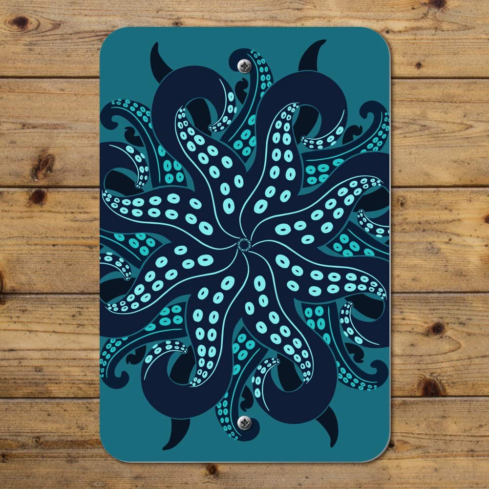 Octopus Squid Tentacles Wall Art Sign - Unique Home & Office Decor for Business, Living Room, Bedroom - Perfect Gift for Marine Life Lovers