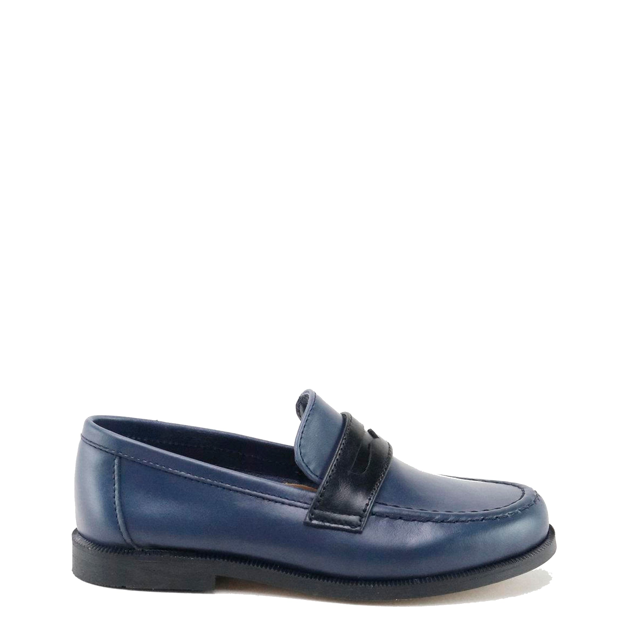 Black & Navy Penny Loafers for Men - Classic Slip-On Dress Shoes for Business & Casual Wear - Comfortable & Stylish Footwear for Office, Travel & Daily Outfits