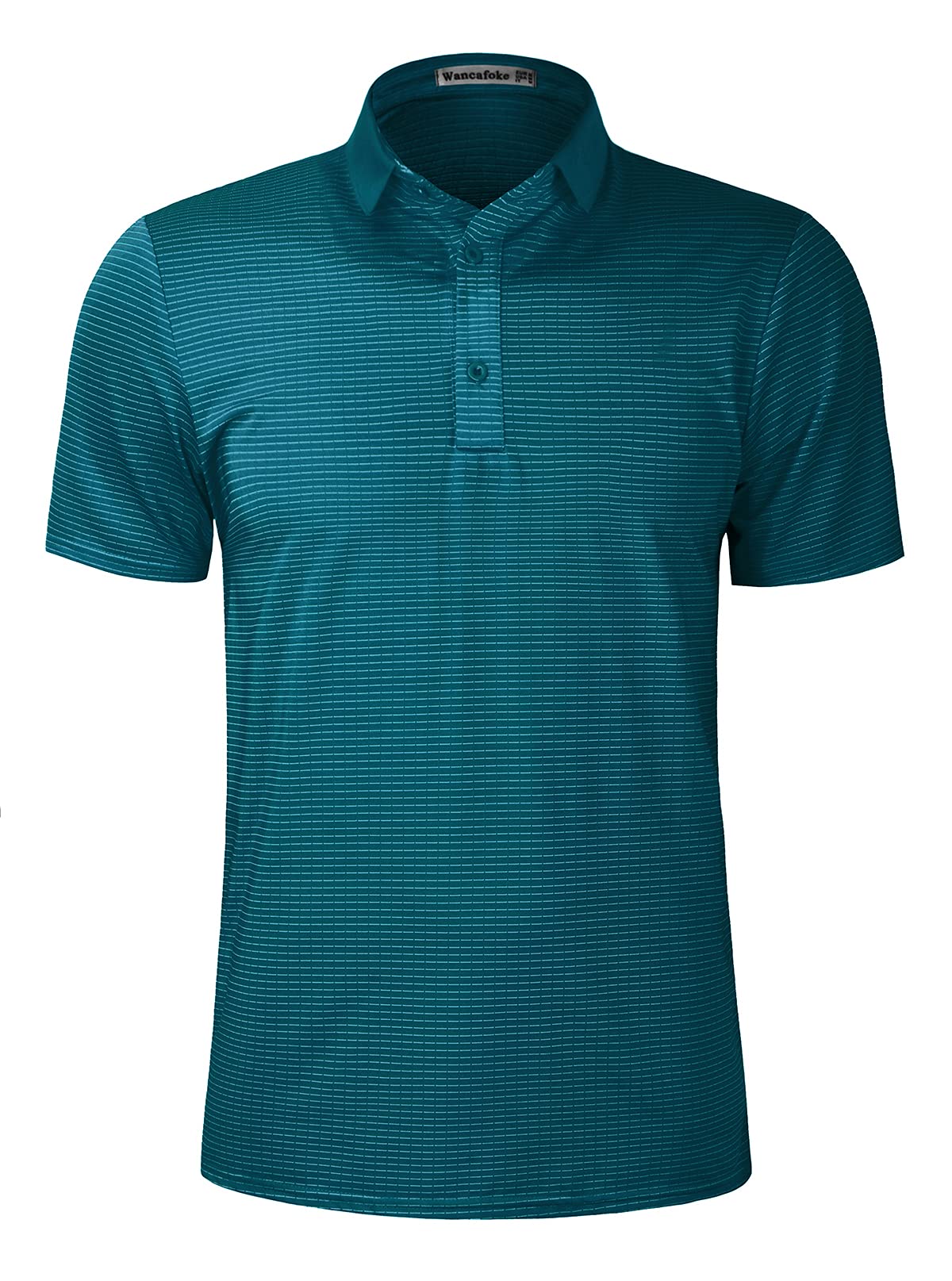 Wancafoke Men's Short Sleeve Polo Shirt - Breathable Moisture Wicking Golf Shirt with Collar - Perfect for Golf, Casual Wear & Outdoor Activities