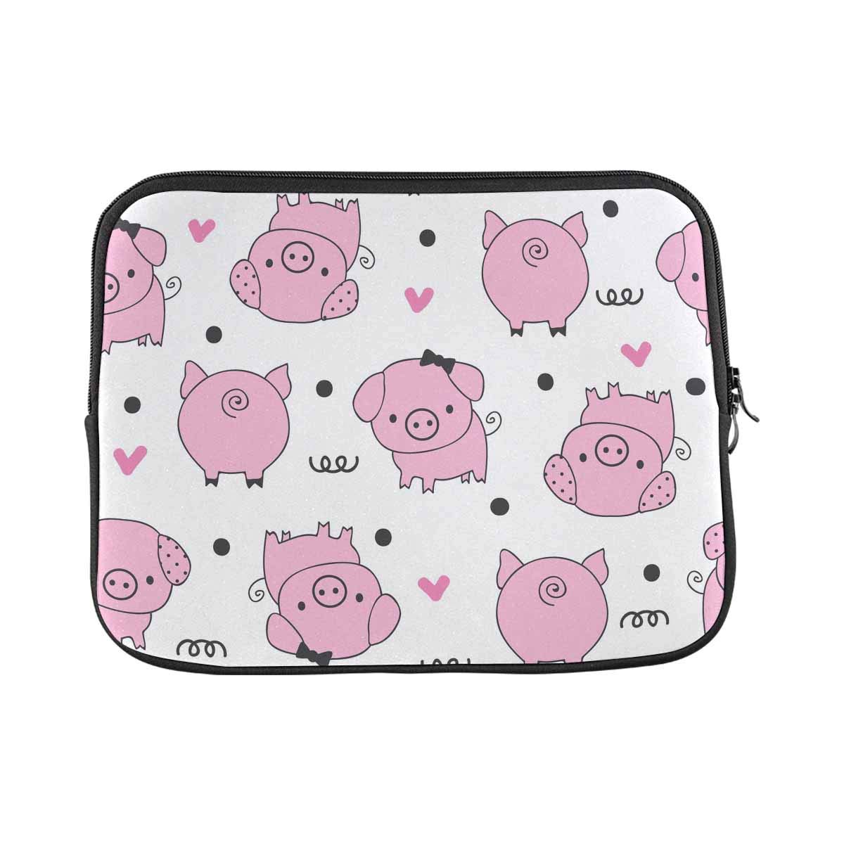 Funny Pig Animal Laptop Sleeve Bag for 14-14.1 Inch Notebook - Cute Protective Computer Case Cover for Work, School & Travel | INTERESTPRINT