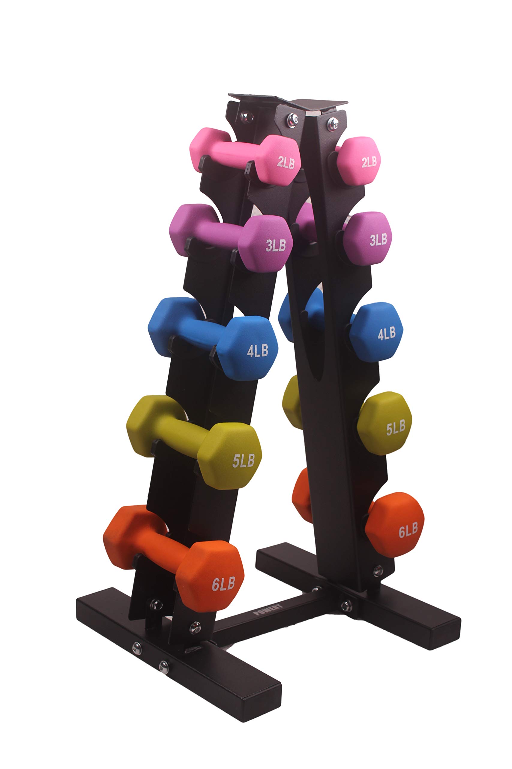 HEX Neoprene Dumbbell Set - Colorful Coated Hand Weights for Home Gym, Strength Training & Fitness Workouts