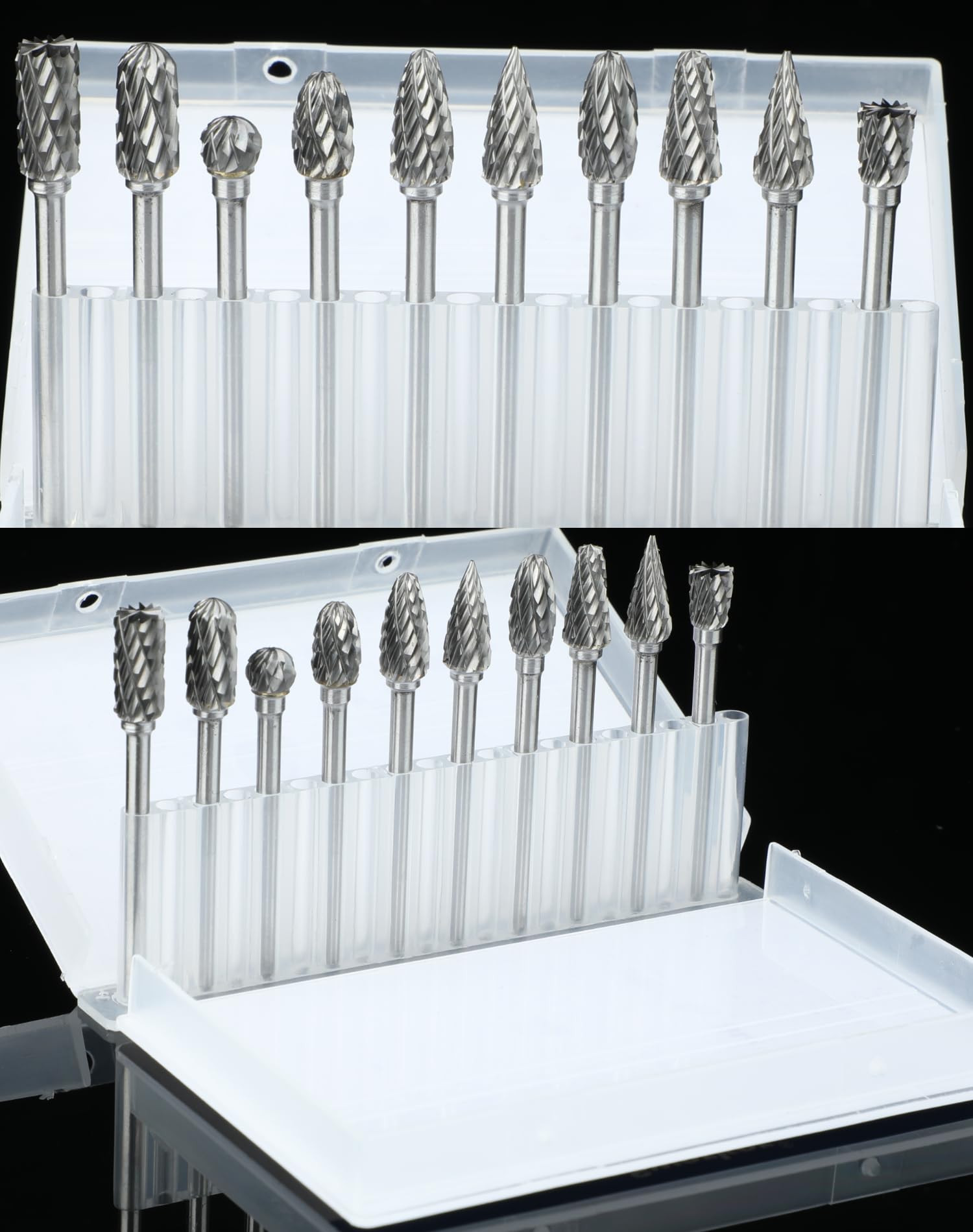 10Pcs Carbide Burr Set 1/8