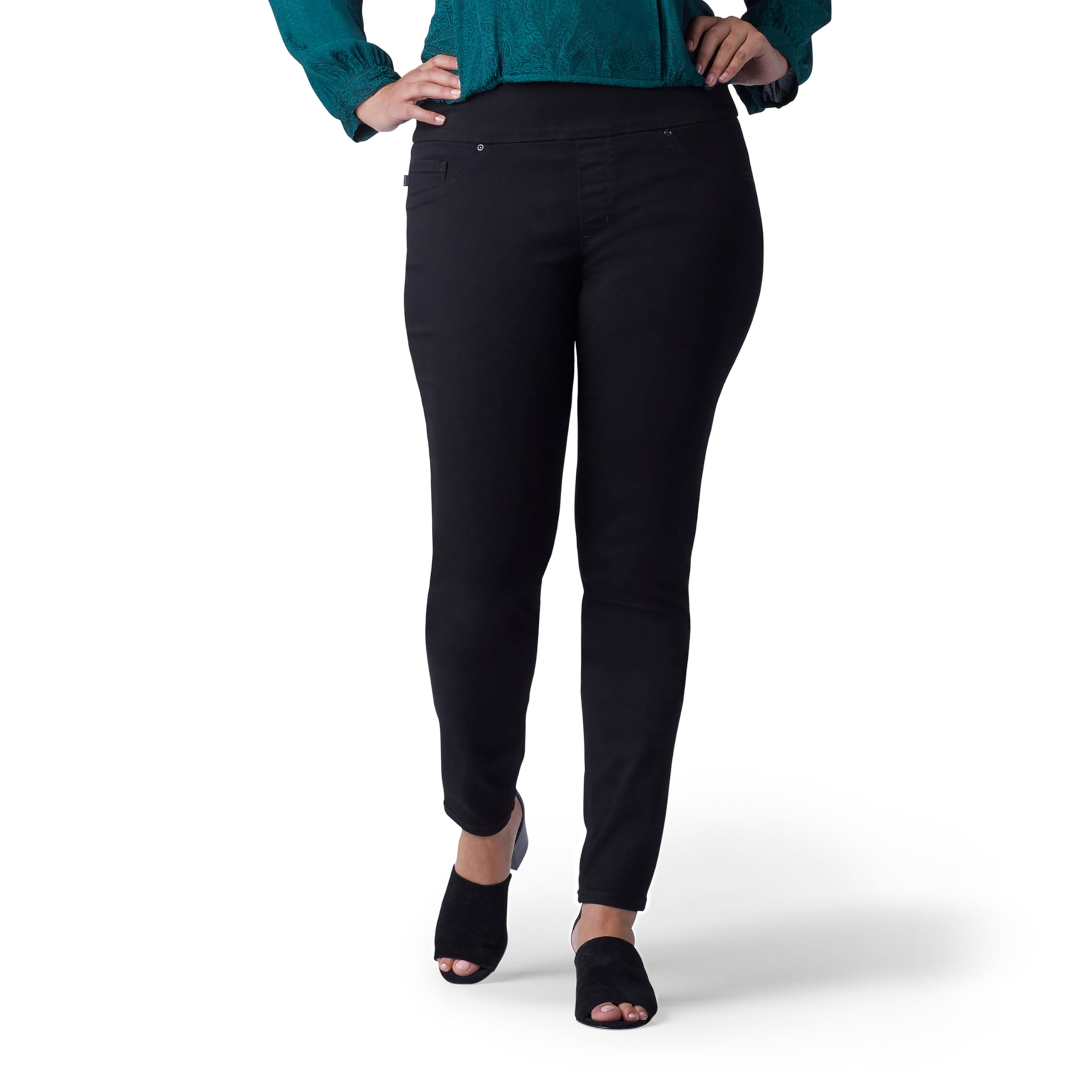 Lee Women's Plus Size Sculpting Slim Fit Skinny Leg Pull-On Jeans - Comfortable Stretch Denim for Curvy Figures | Perfect for Work, Casual Outings & Everyday Wear