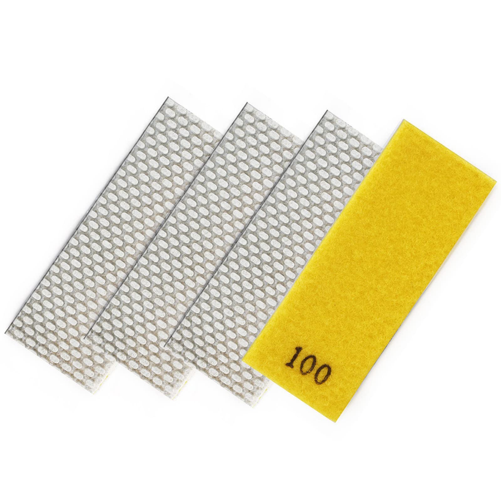 4PCS Diamond Polishing Pads for Concrete, Ceramic Tile, Marble & Stone - Hand Grinding & Buffing Tools (#50 to #BUFF) - Perfect for DIY Home Renovation & Professional Surface Restoration