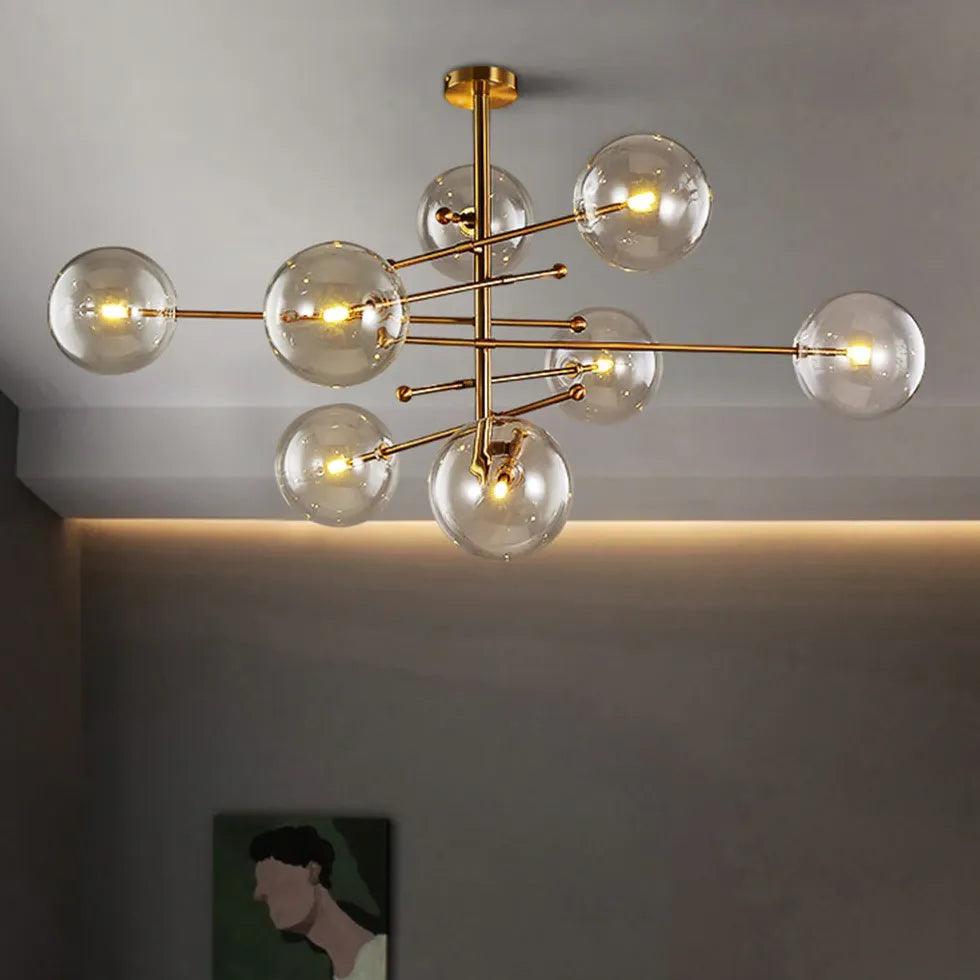 Modern LED Pendant Light with Crystal Grape Design - Elegant Dining Room & Kitchen Island Lighting for Home Decor