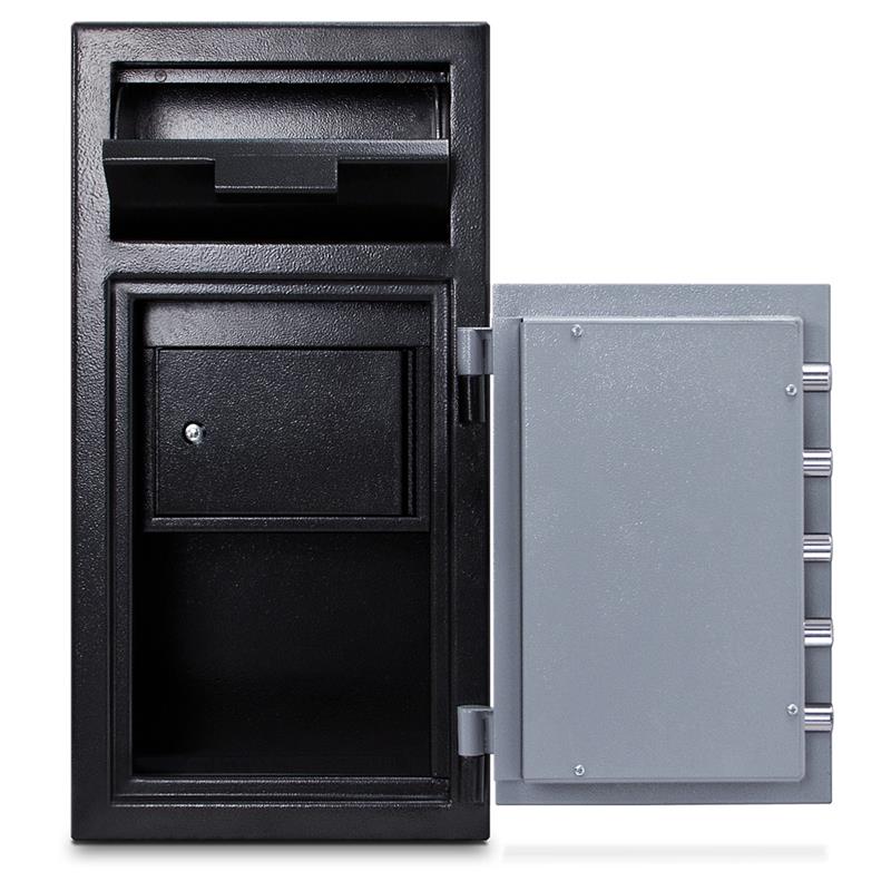 MFL2714E Electronic Lock Safe Box for Home & Office - Secure Cash, Jewelry & Documents - Fireproof & Waterproof Security Safe for Valuables Storage