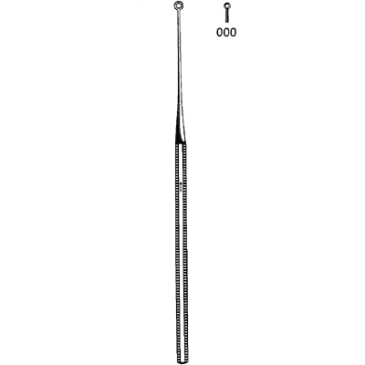 Buck Ear Curette Blunt Straight #000 67-2488 - Professional Ear Wax Removal Tool for Safe Ear Cleaning at Home & Clinics