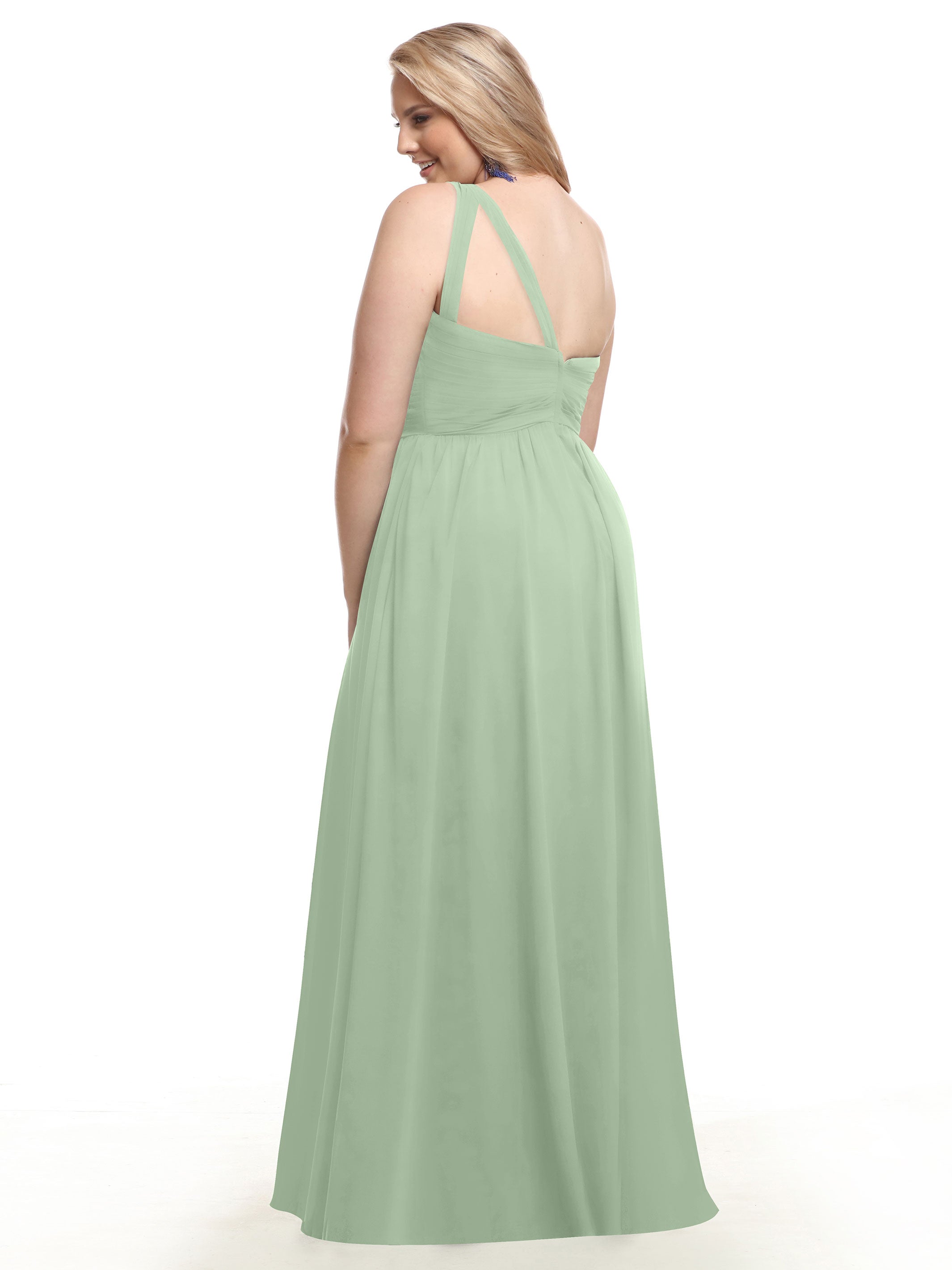 Elegant One Shoulder A-Line Chiffon Bridesmaid Dress with Ruching - Perfect for Weddings, Formal Events & Special Occasions