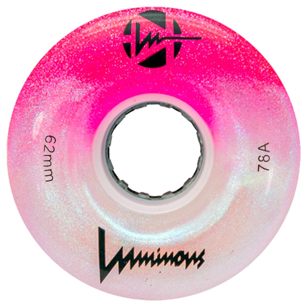 Luminous LED Glitter Quad Roller Skates Wheels 62mm 78a - 4 Pack Set for Night Skating, Roller Derby & Outdoor Rink Performance