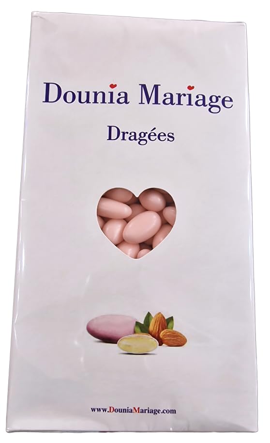 Premium Rose Almond Dragée 1KG - Delicious French Almond Confectionery for Weddings, Parties & Gifts