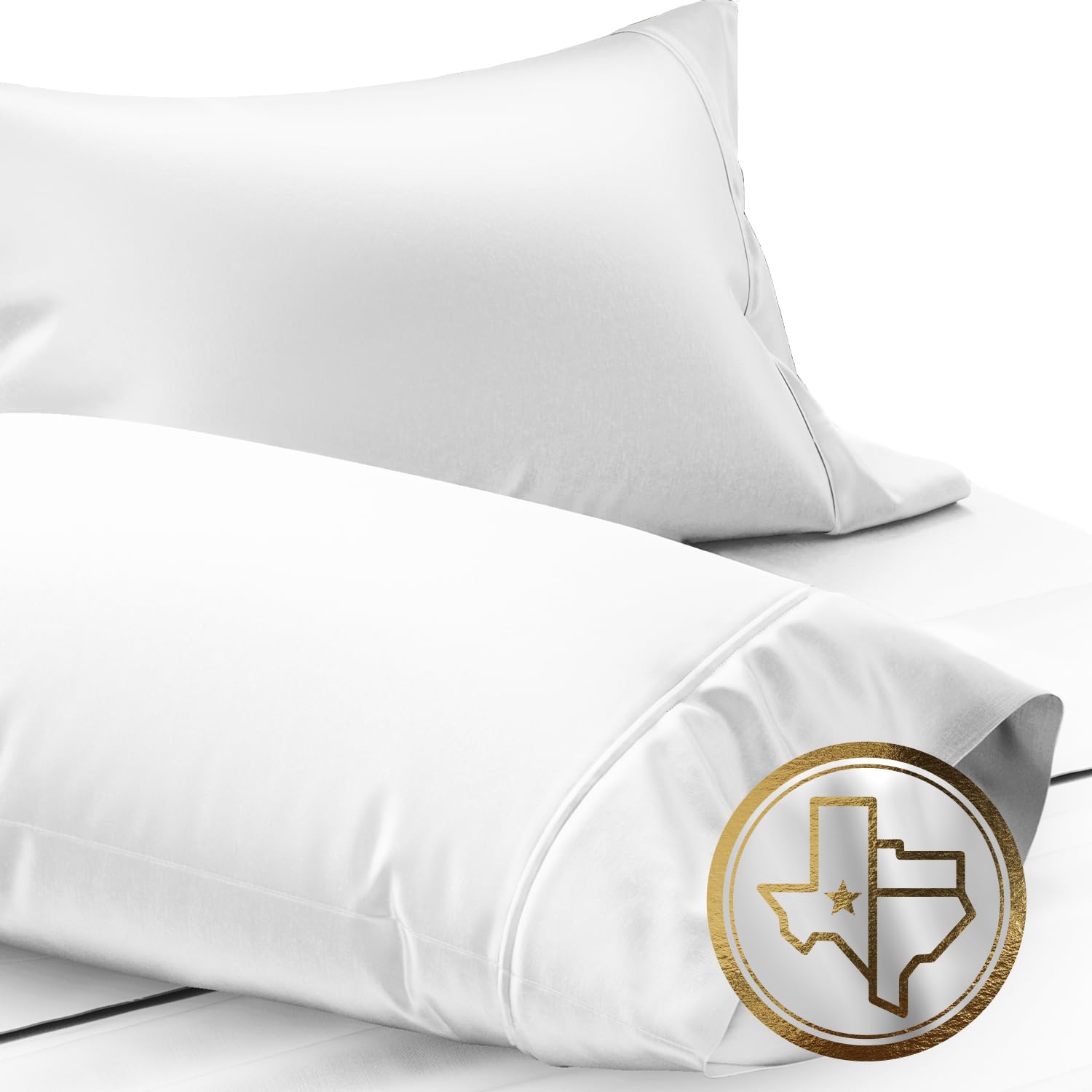 Premium 100% Egyptian Cotton Pillowcases Set of 2 - 1000 Thread Count, Soft & Breathable Cooling Pillow Covers for Standard/Queen Size Beds - Ideal for Hot Sleepers, Luxury Bedding & Hotel Style Comfort