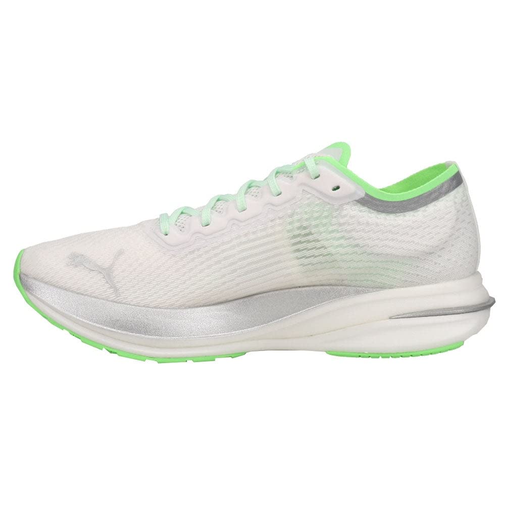 PUMA Men's Deviate Nitro Cooladapt Running Shoes - Breathable White Sneakers for Jogging, Gym Workouts & Road Running
