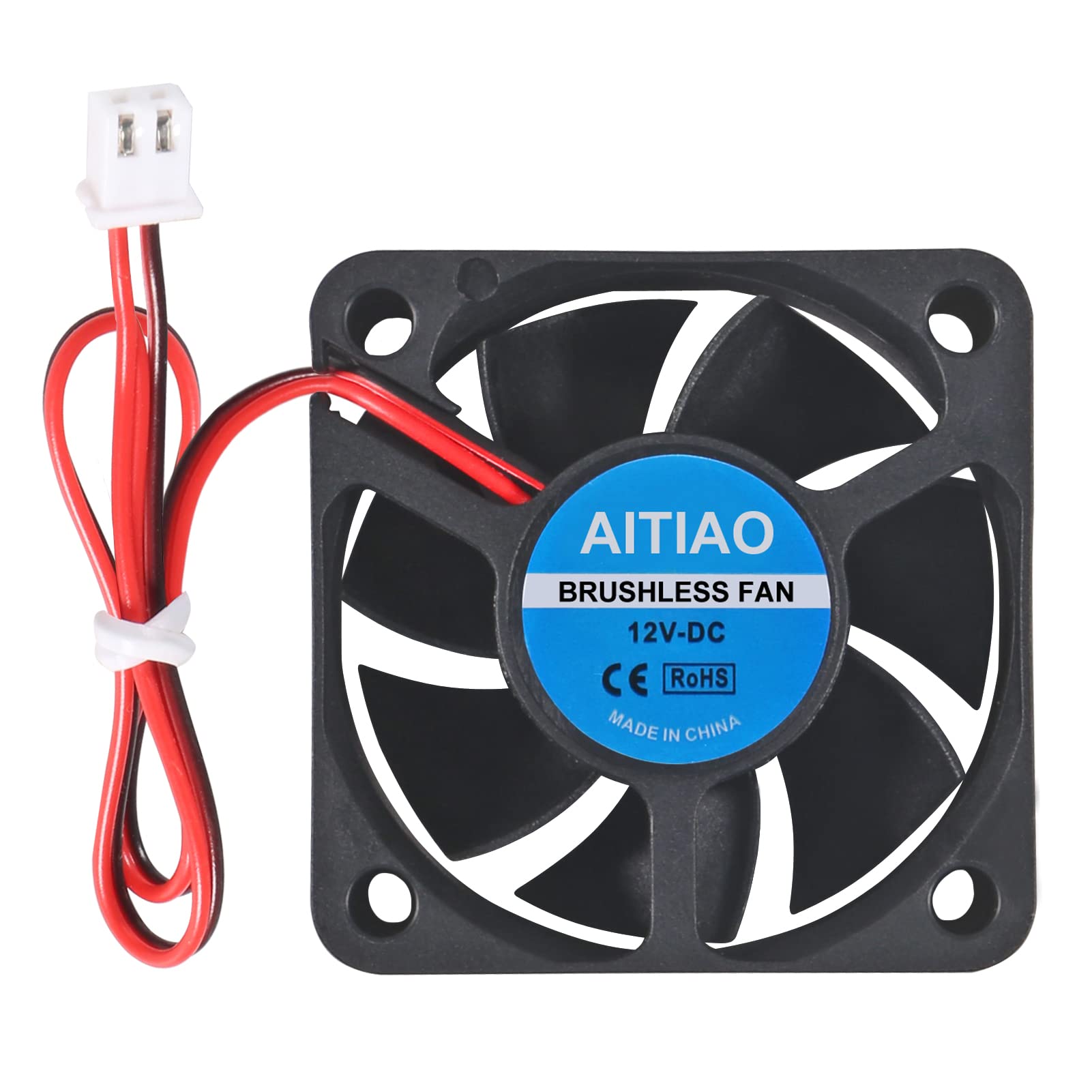 4Pcs 5020 Brushless Cooling Fan - 50mm x 50mm x 20mm DC 12V Quiet Muffin Fan with Oil Bearing - High Speed Cooling for 3D Printers, CPU Coolers, PC Case & DIY Ventilation Projects - Perfect for Gaming Rigs & Electronics Cooling