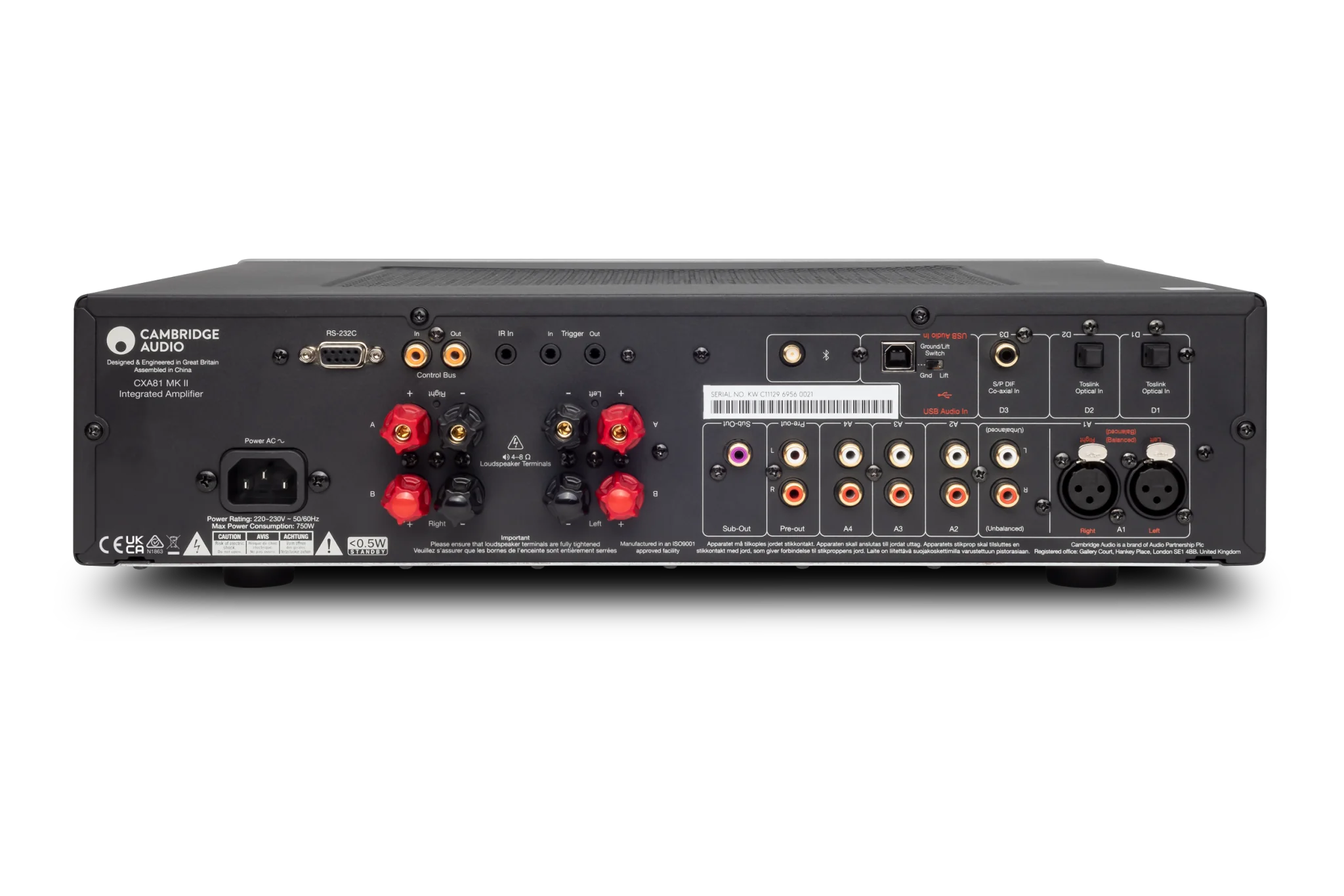 Cambridge Audio CXA81 MK II Integrated Stereo Amplifier with Built-In DAC & Bluetooth - High-Fidelity Audio for Home Theater & Music Listening