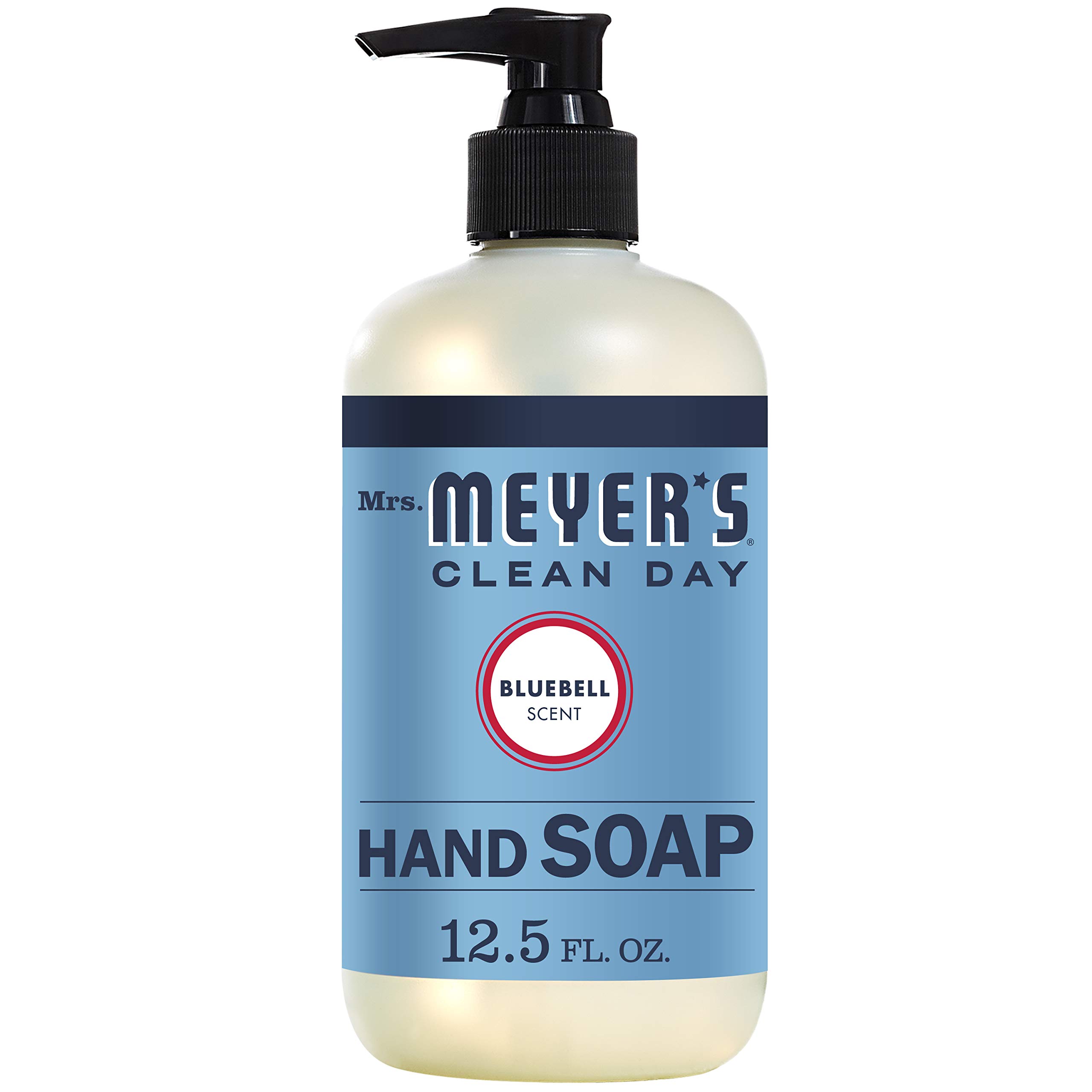 Mrs. Meyer's Clean Day Liquid Hand Soap - Cruelty Free, Biodegradable Hand Wash with Essential Oils, Bluebell Scent (12.5 oz, Pack of 3) | Gentle for Daily Use, Perfect for Kitchen, Bathroom & Office Sink