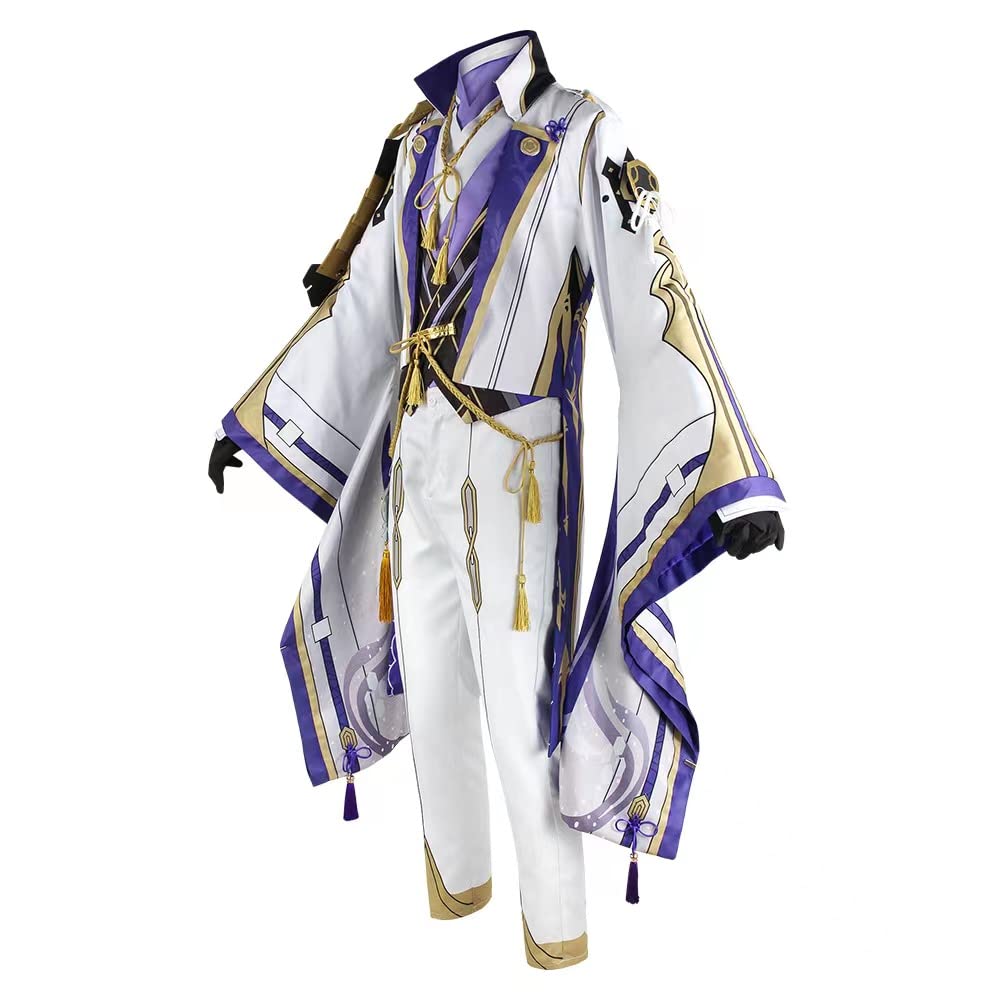 Genshin Impact Kamisato Ayato Cosplay Costume Set - Anime Halloween Costume, Convention Outfit, Roleplay Dress Up for Parties & Events