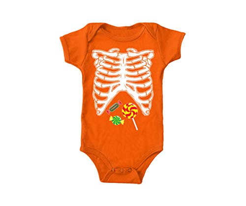 Bodysuit - Skeleton Costumes Candy - Orange