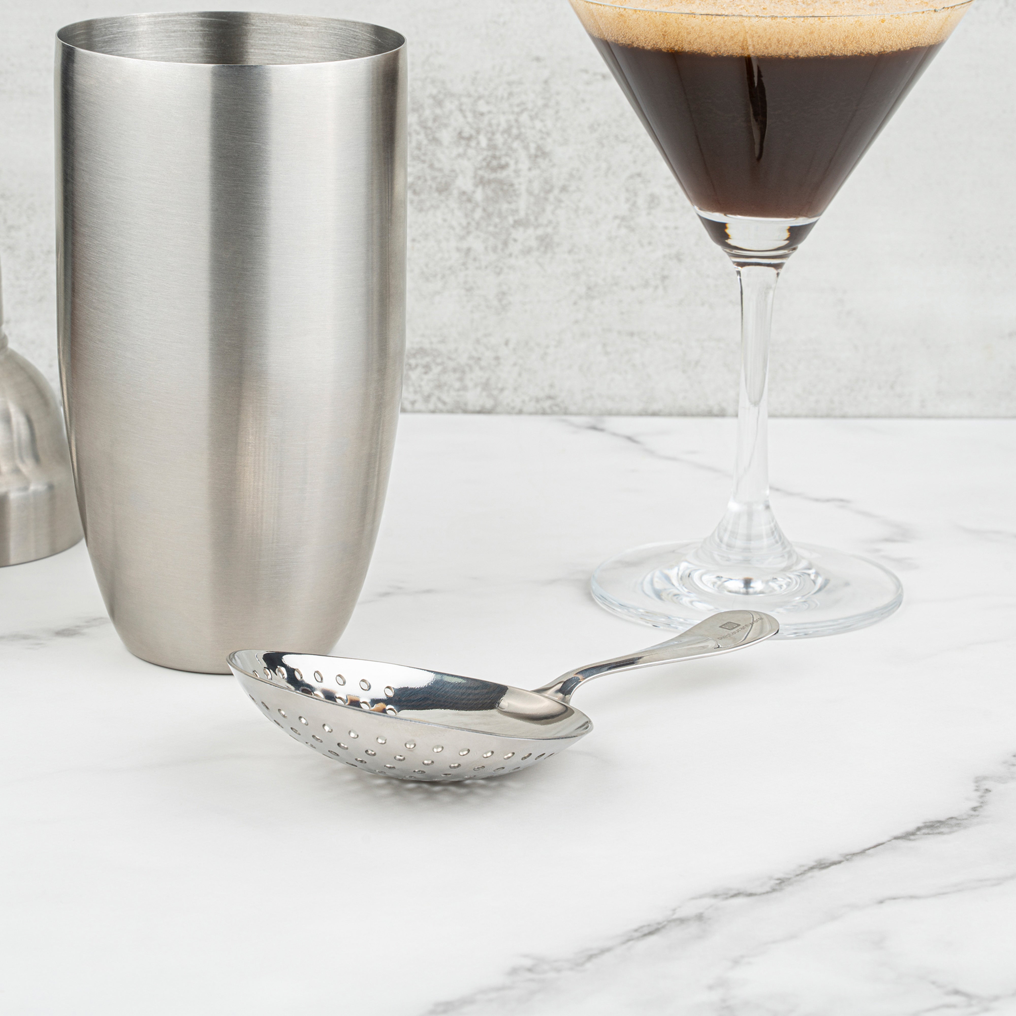 Premium Bar Lux Stainless Steel Julep Strainer - 6.5