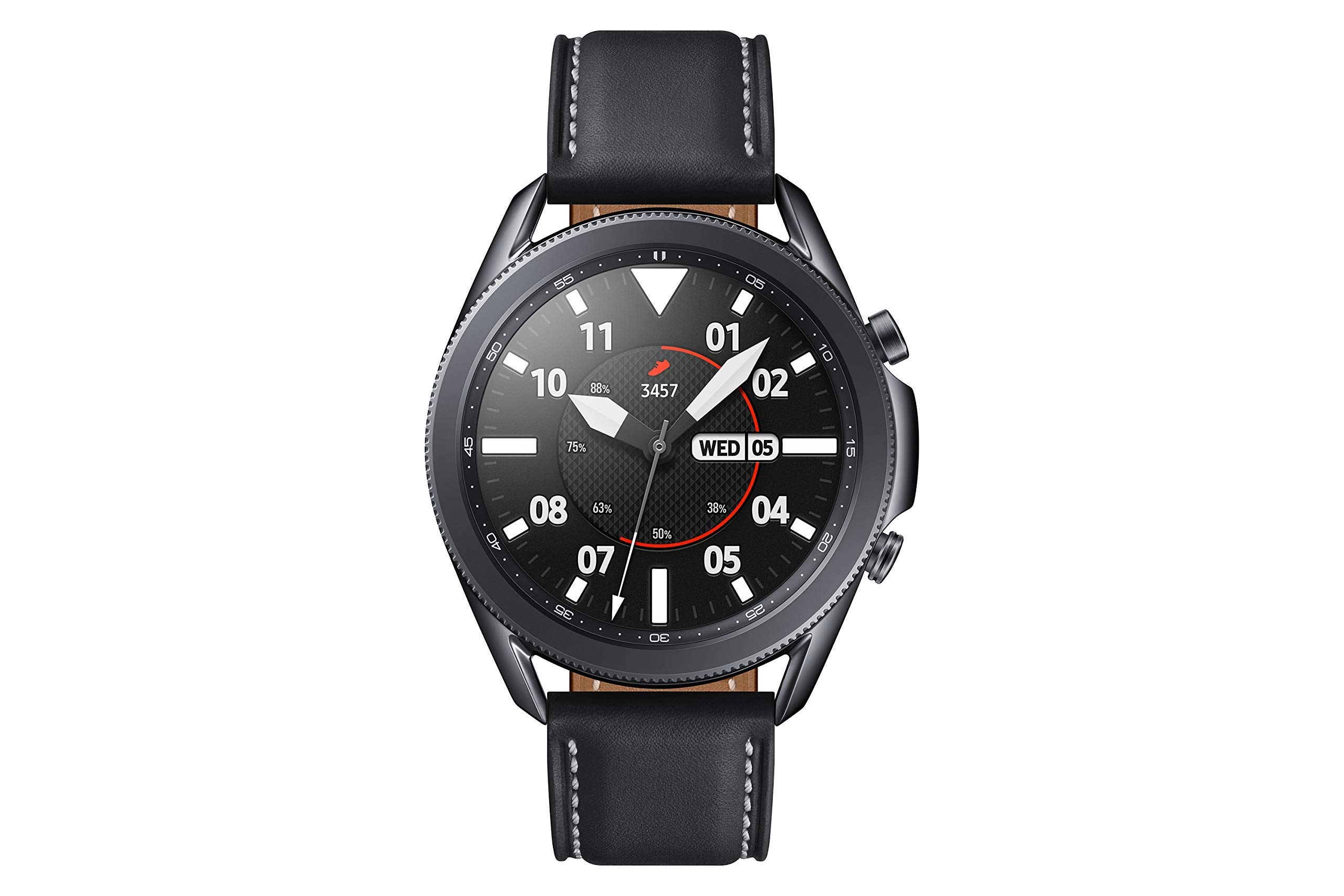 Samsung Galaxy Watch 3 Smartwatch 45mm Bluetooth Mystic Black (Renewed) - Fitness Tracker, Heart Rate Monitor, Sleep Tracking for Men & Women - Perfect for Workouts, Running & Daily Activity Tracking