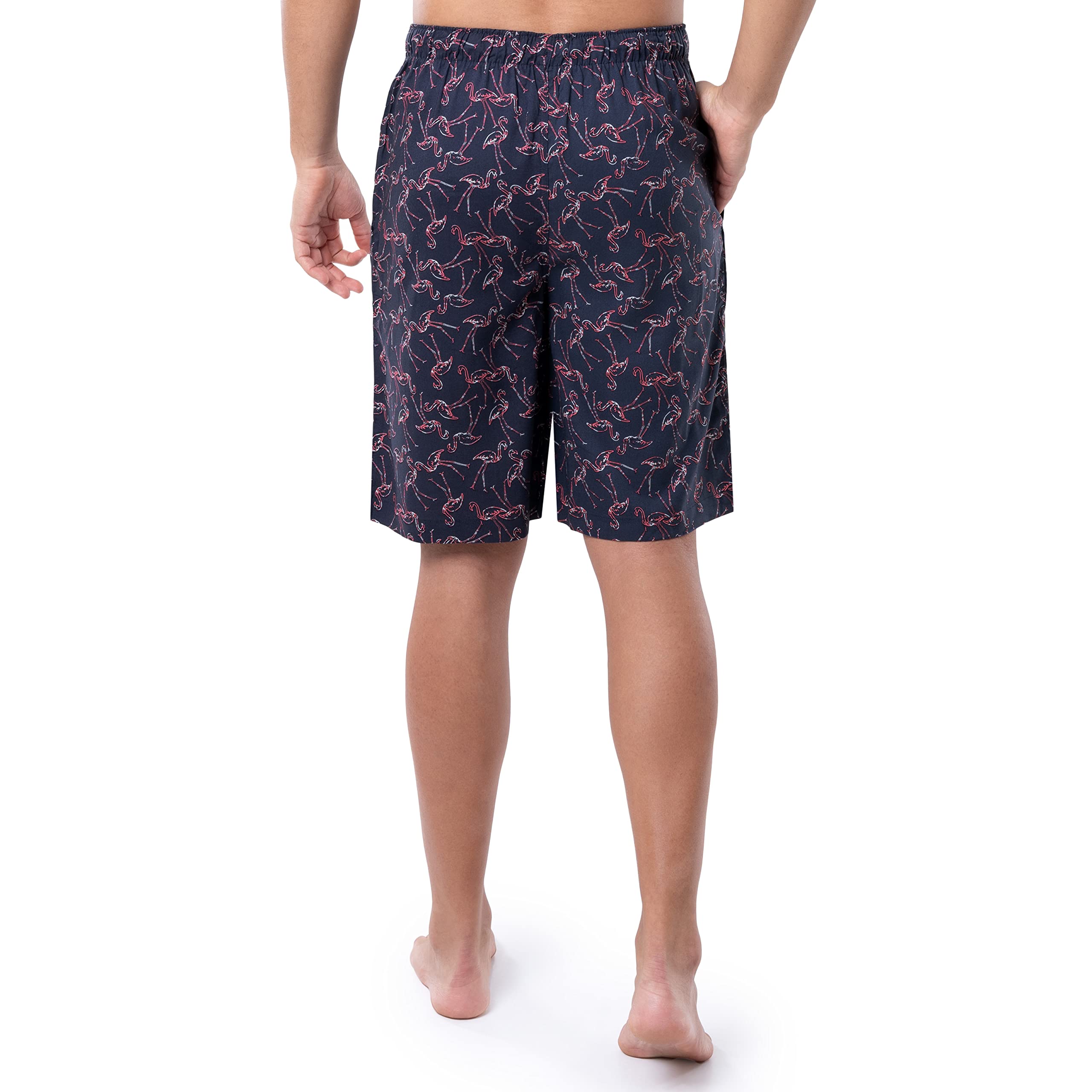 Van Heusen Men's Printed Rayon Sleep Shorts - Soft & Breathable Lounge Pajama Bottoms for Comfortable Nightwear & Relaxing at Home