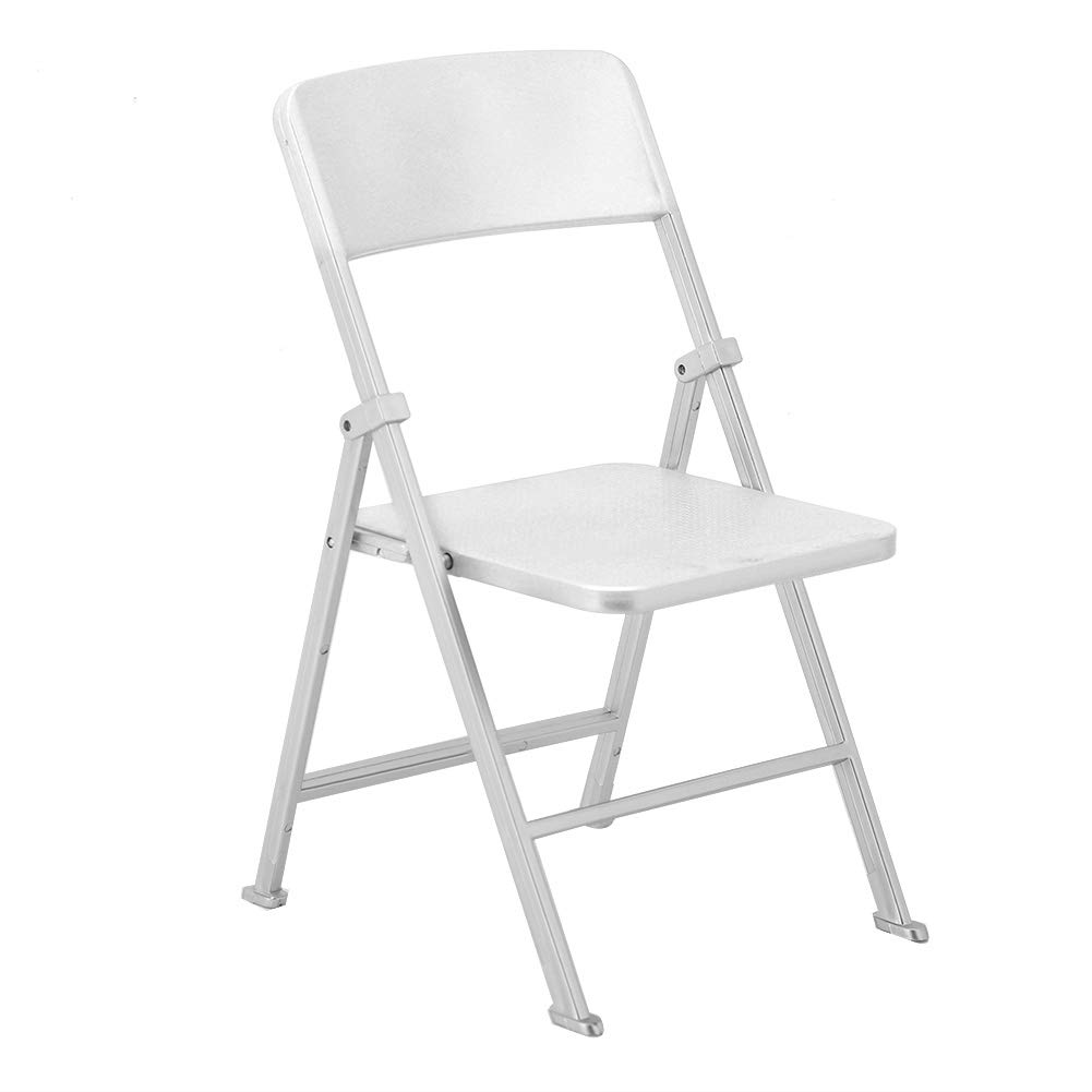 Handmade Miniature Dollhouse Furniture - Silver Folding Chair for Dolls & Action Figures (12-Pack) | Perfect for Dollhouse Decor, Playroom Accessories & Collectible Displays