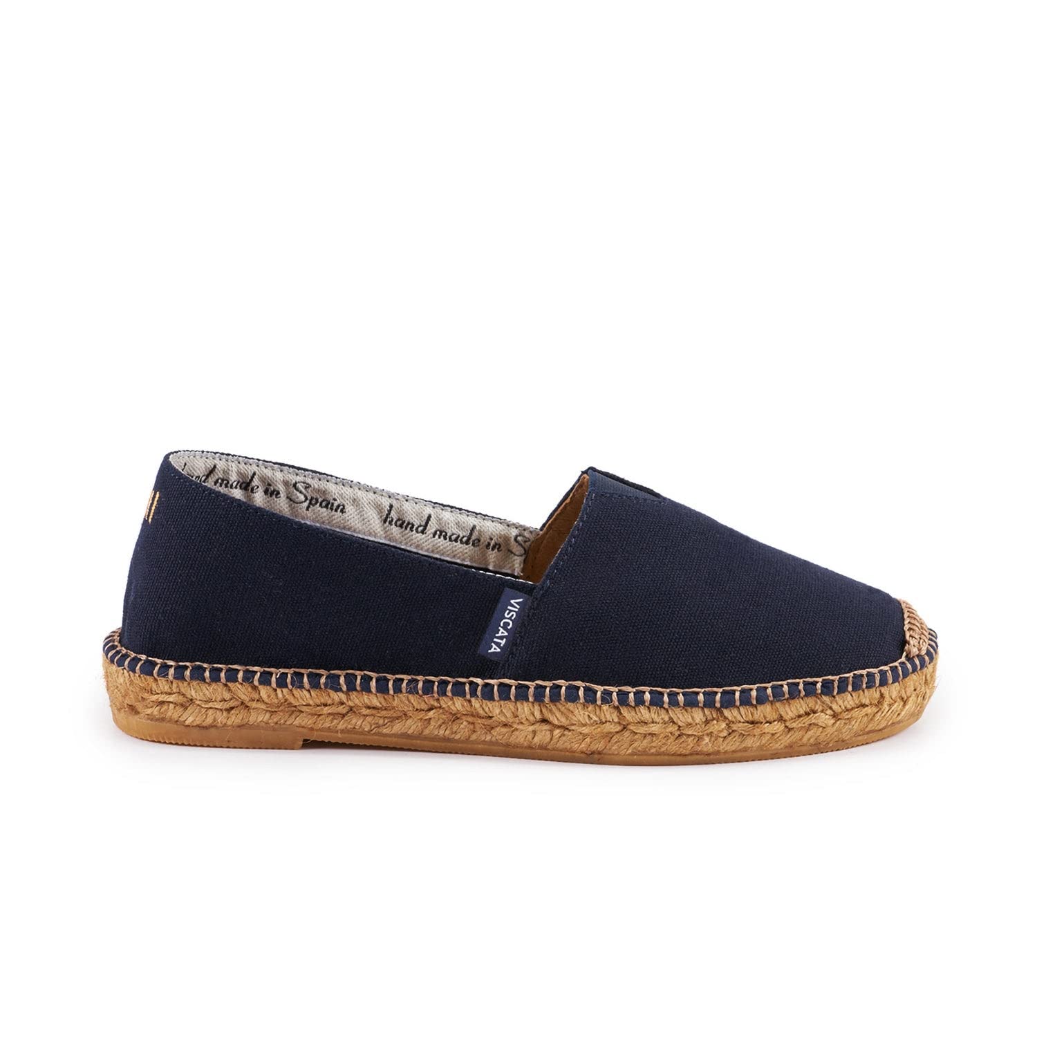 Viscata Barceloneta Women's Espadrille Flats - Handmade in Spain | Fashionable Slip-On Shoes with Organic Cotton Canvas & 100% Natural Jute Sole | Lightweight & Comfortable for Beach, Vacation, and Casual Everyday Wear