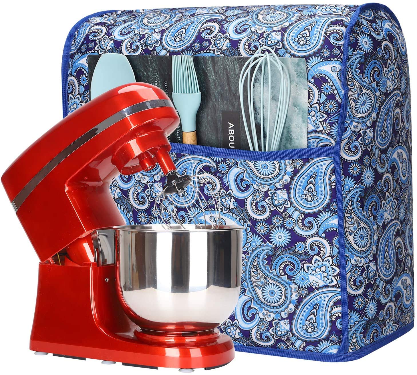 KitchenAid Mixer Cover for 6-8 Quart Stand Mixers, Durable Dust Protector Compatible with KitchenAid & Hamilton, Paisley Design, Perfect for Baking and Kitchen Storage